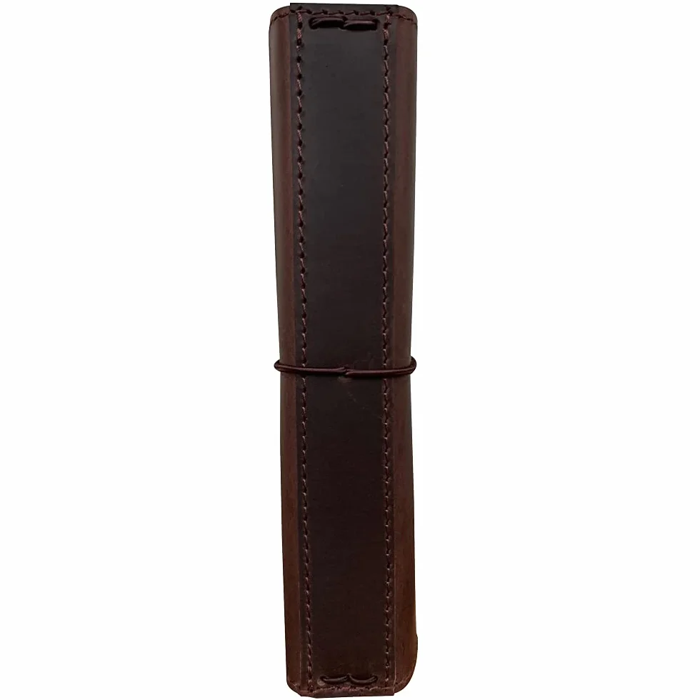 Travelers Notebook Cover con tasche interne, slot per carte di credito e portapenne, formato B6, marrone scuro