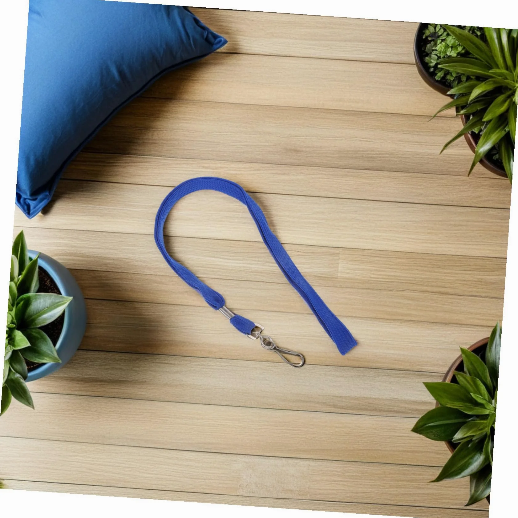 100 pezzi Cordini Porta Badge da Collo Blu con Gancio Staccabile Cinghie Sicure per Targhette e Id per Ufficio Scuola e Eventi