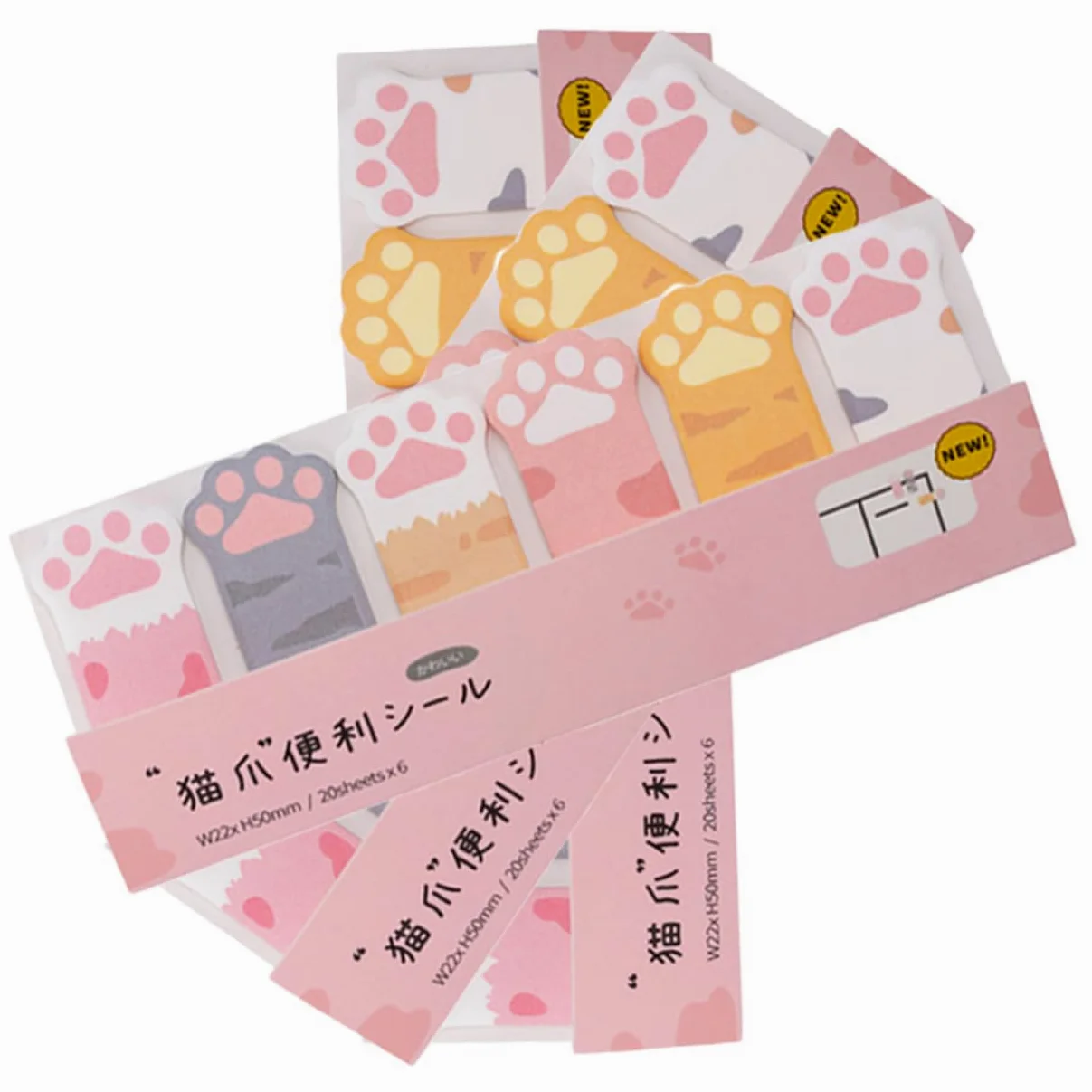 STOBOK 12pezzi Sticky Tabs Decorativi Forma Di Zampa Blocchetti Adesivi Autoadesivi Per Appunti e Segnapagina Perfetti Per Ufficio e Scuola