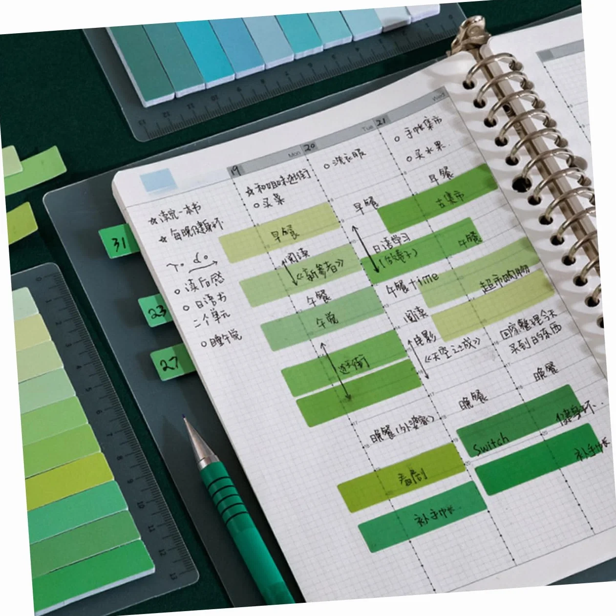 12 Set Linguette Adesive Colorate per Libri Indicatori Riposizionabili e Scrivibili per Studio e Ufficio Foglietti per Organizzazione