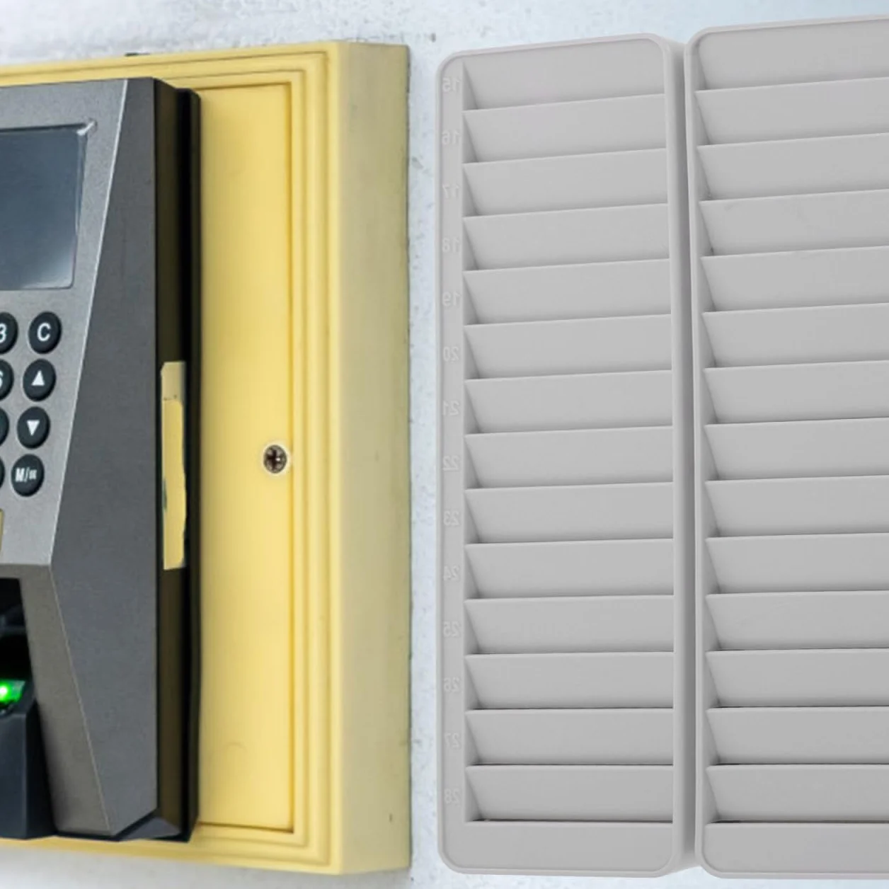 LALAFINA Porta Tessere Da Parete 28 Slot Porta Badge Ufficio Carte Di Credito in Pp Supporto Per Registratore Di Presenze In Fabbrica Contenitori