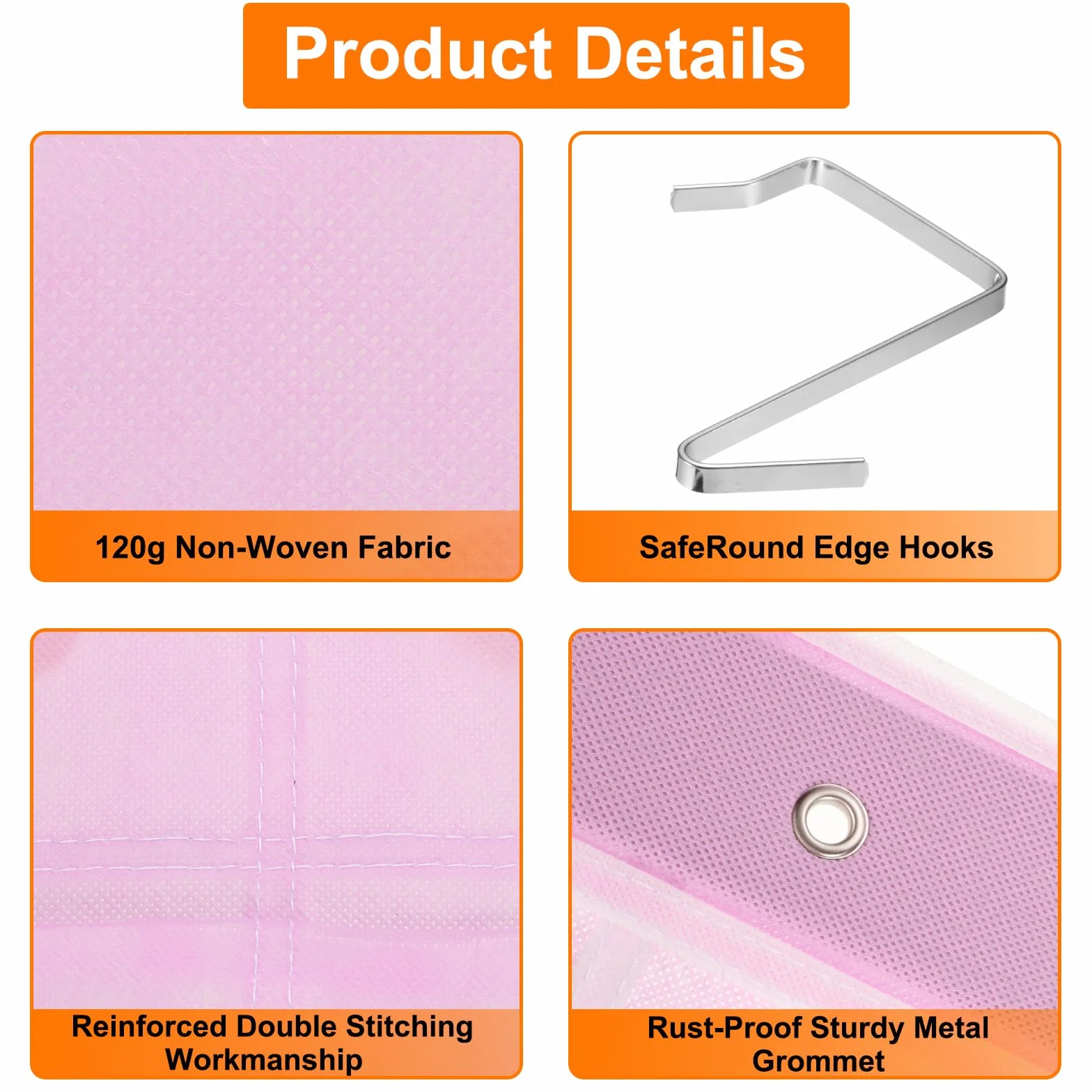 QUARKZMAN Porta Cellulare Da Appendere Per Aula Con 36 Tasche Organizzatore Per Calcolatrici Rosa