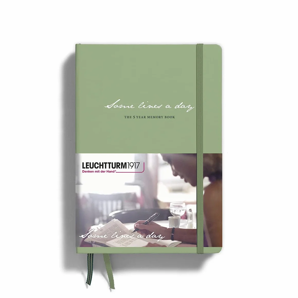 LEUCHTTURM1917 363840 Some Lines A Day 5-Year Book A5 Medio Copertina Rigida Journaling Sage