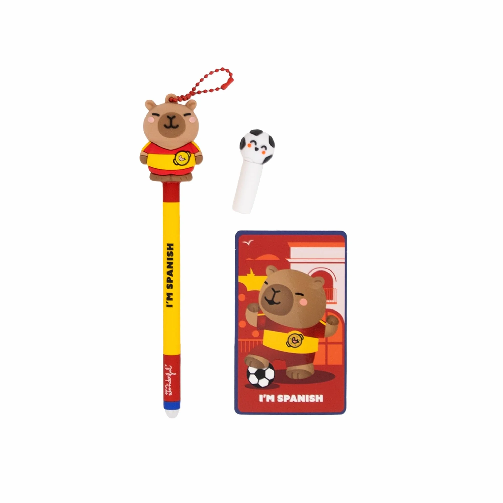 Wonder Gol Blind Box Penna Cancellabile Sorpresa Portachiavi Capibara Penne Collezionabili Inchiostro Blu