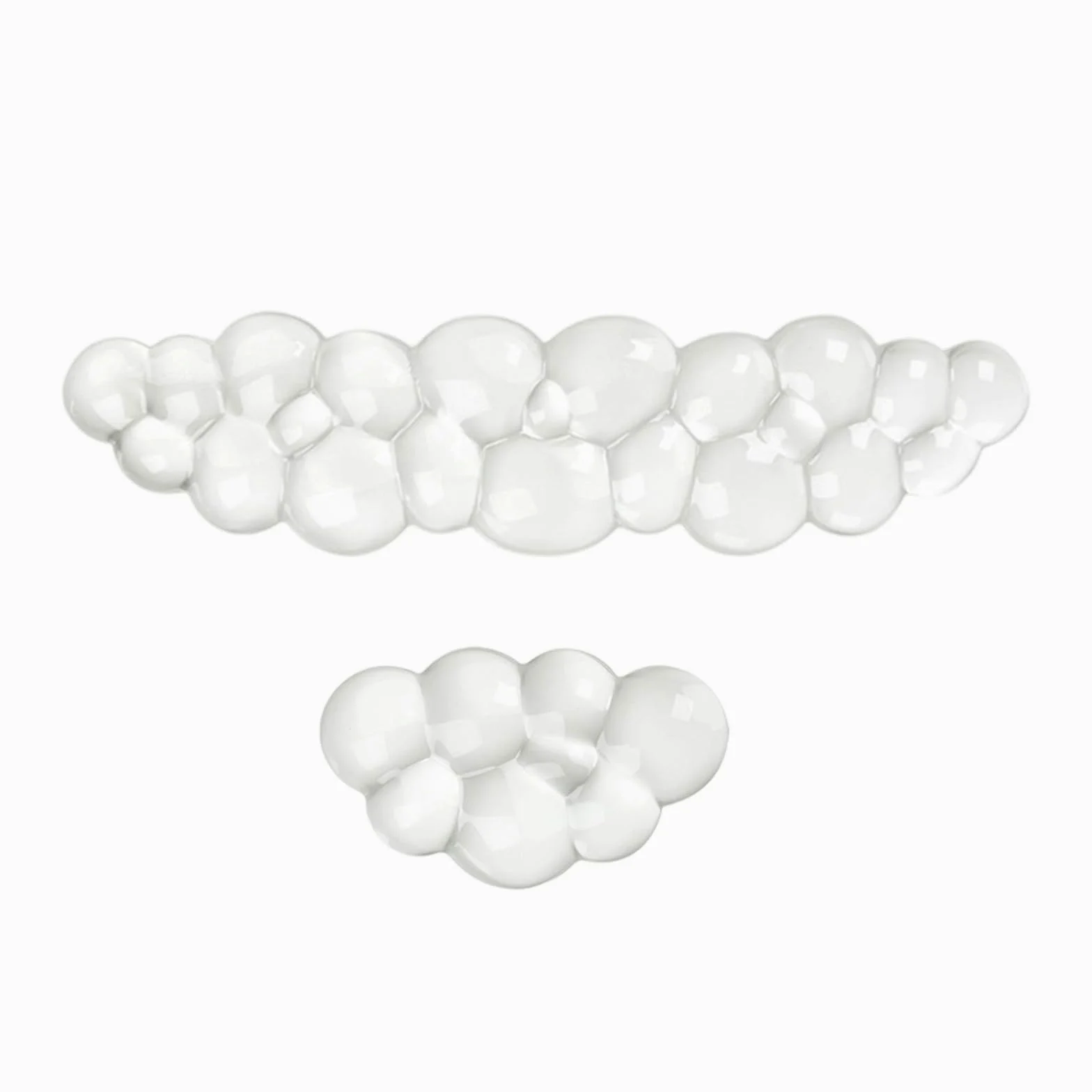 Set poggiapolsi in Gel rinfrescante per e Tastiera, Assorbente del Sudore, a Forma Nuvola, Tappetino da scrivania per Computer, Accessori, Tappetino per ergonomico con Tastiera