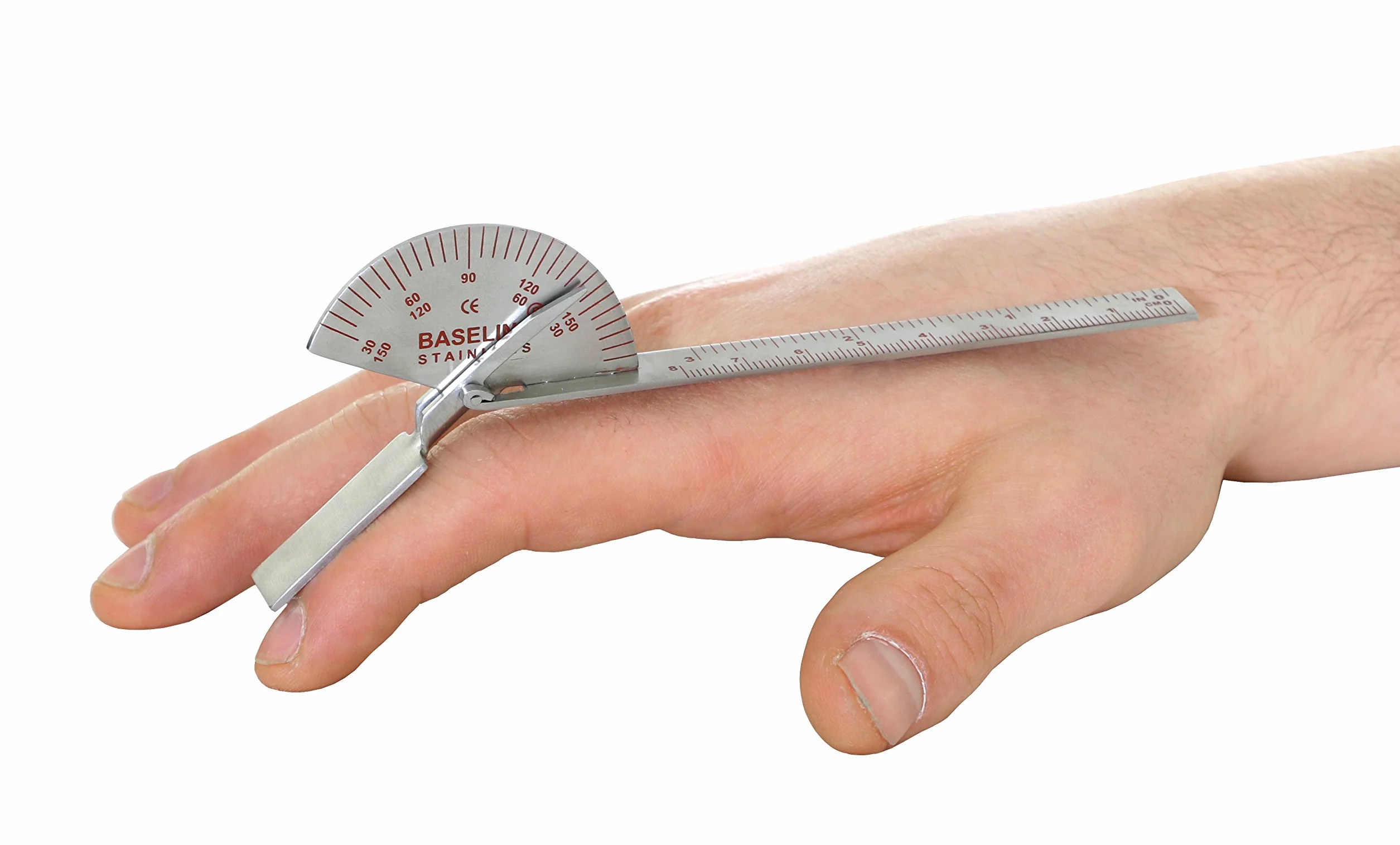 Goniometro per Dita in Acciaio Inossidabile Baseline da 15 cm (6 Pollici) – Strumento per la Misurazione dell’Ampiezza di Movimento di Dita e Piccole Articolazioni
