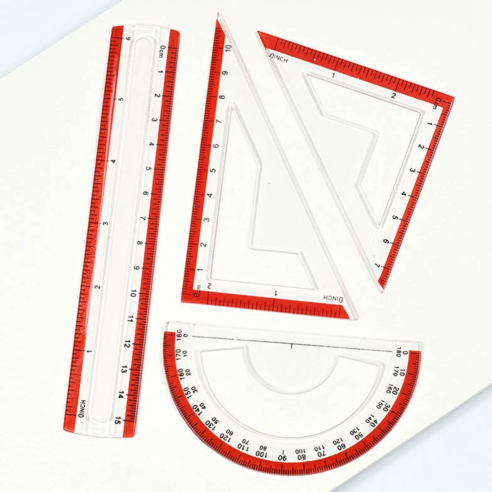 Compassi per tracciare Bussola professionale Bussola Portable Precision Drawing Drawing Triangle GRASSER Bussole Set Math Eraser Righello for studenti Forniture scolastiche Strumenti di misura