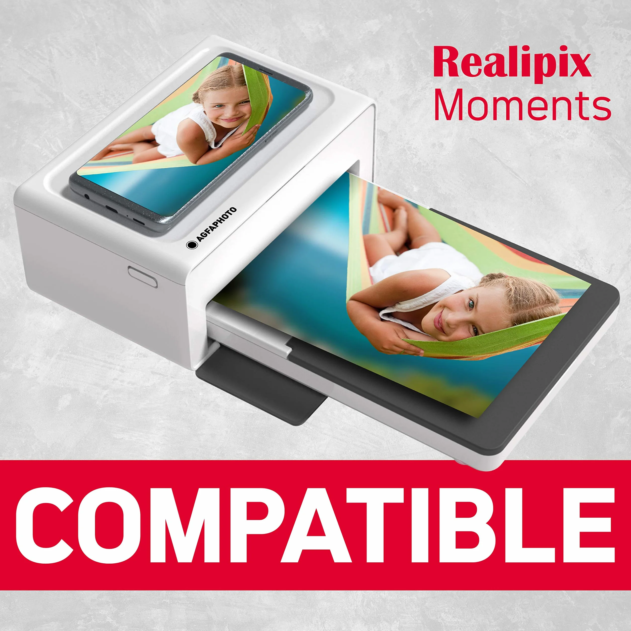 AGFA Photo Cartuccia e carta 40 foto 10x15 cm compatibile Realipix Moments Kodak PD450 PD480 PD450WIFI