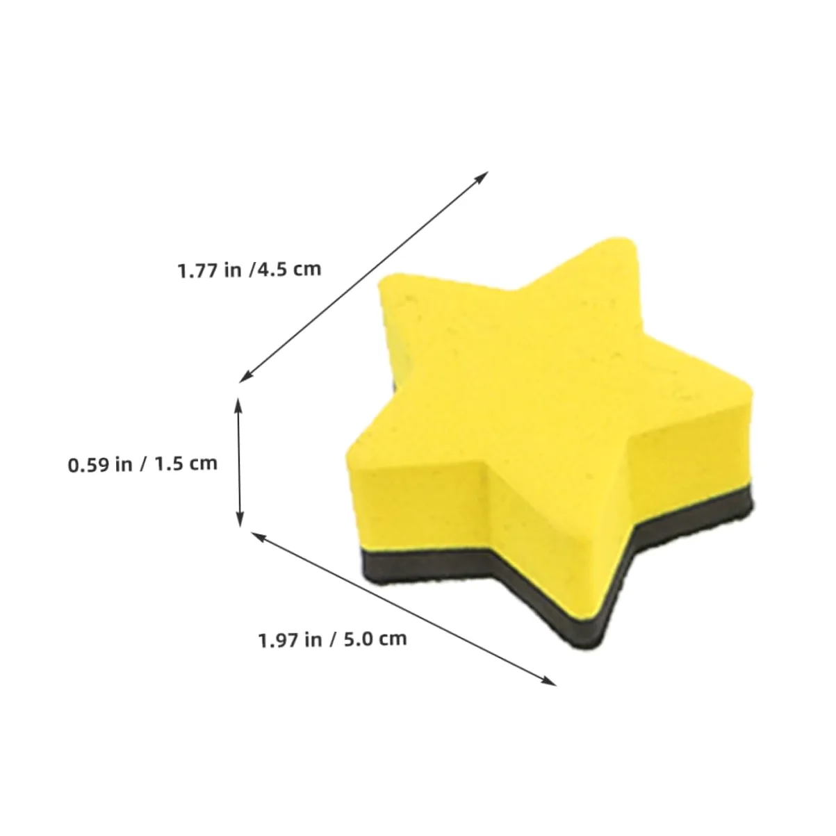 ARTIBETTER 4 Set Gomma Pentagramma Alunno Lavagna Bianca Cancellabile A Secco Magnetico Pulire Gomme Cancellabili A Secco Per La Classe Gomme Di Classe Panno in Feltro Giallo 15 Pezzi * 4