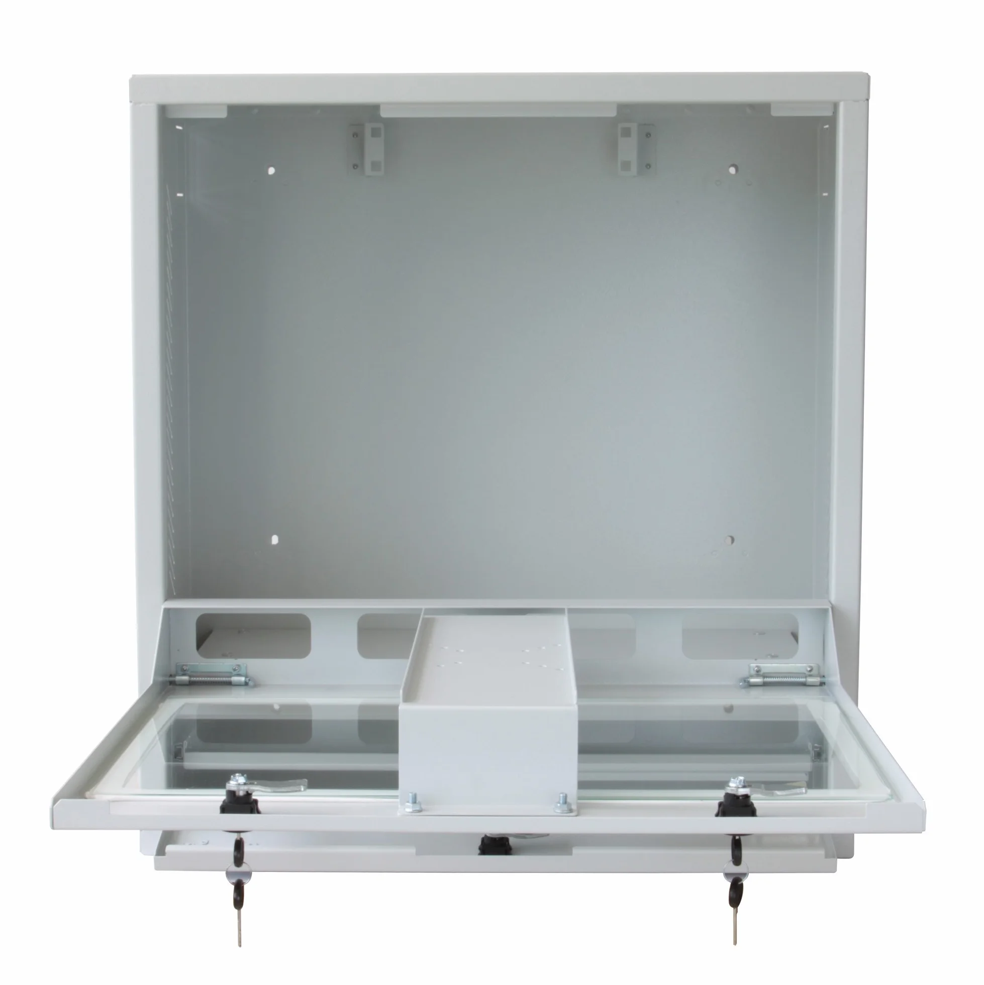 Techly Professional 104899 Armadio di Sicurezza per PC, Monitor LCD e Tastiera Bianco Bianco