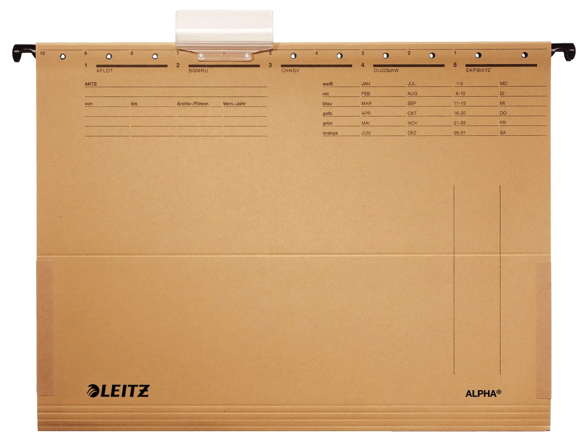 Leitz Alpha A4 cartone, Metallo Marrone raccoglitore Ciondolo – Cartella, A4, cartone, Metallo, Marrone, 348 mm, 260 mm, 90 g)