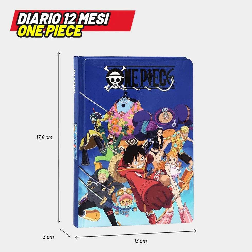 One Piece Diario Scuola Ufficiale 12 Mesi 320 Pagine Copertina Imbottita 13x17,8H