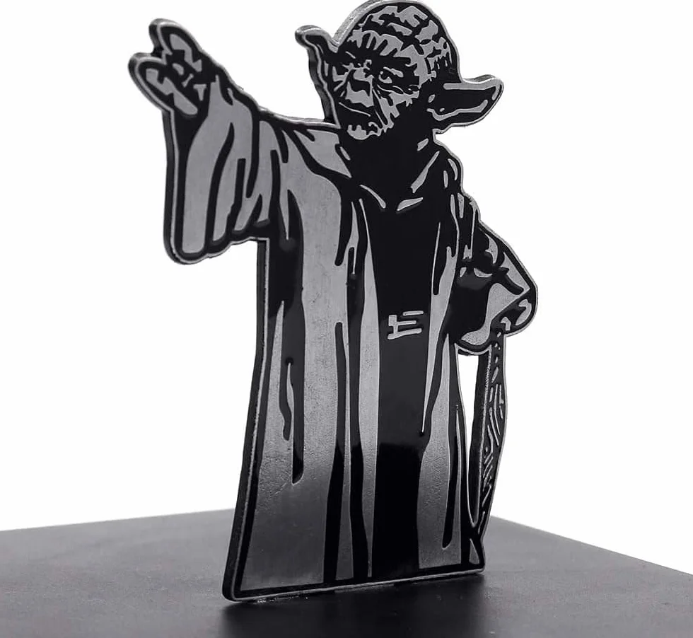 Master Yoda Force Fermalibri in Metallo con Stampa su Entrambi i Lati, Regalo Creativo per Appassionati di Star Wars