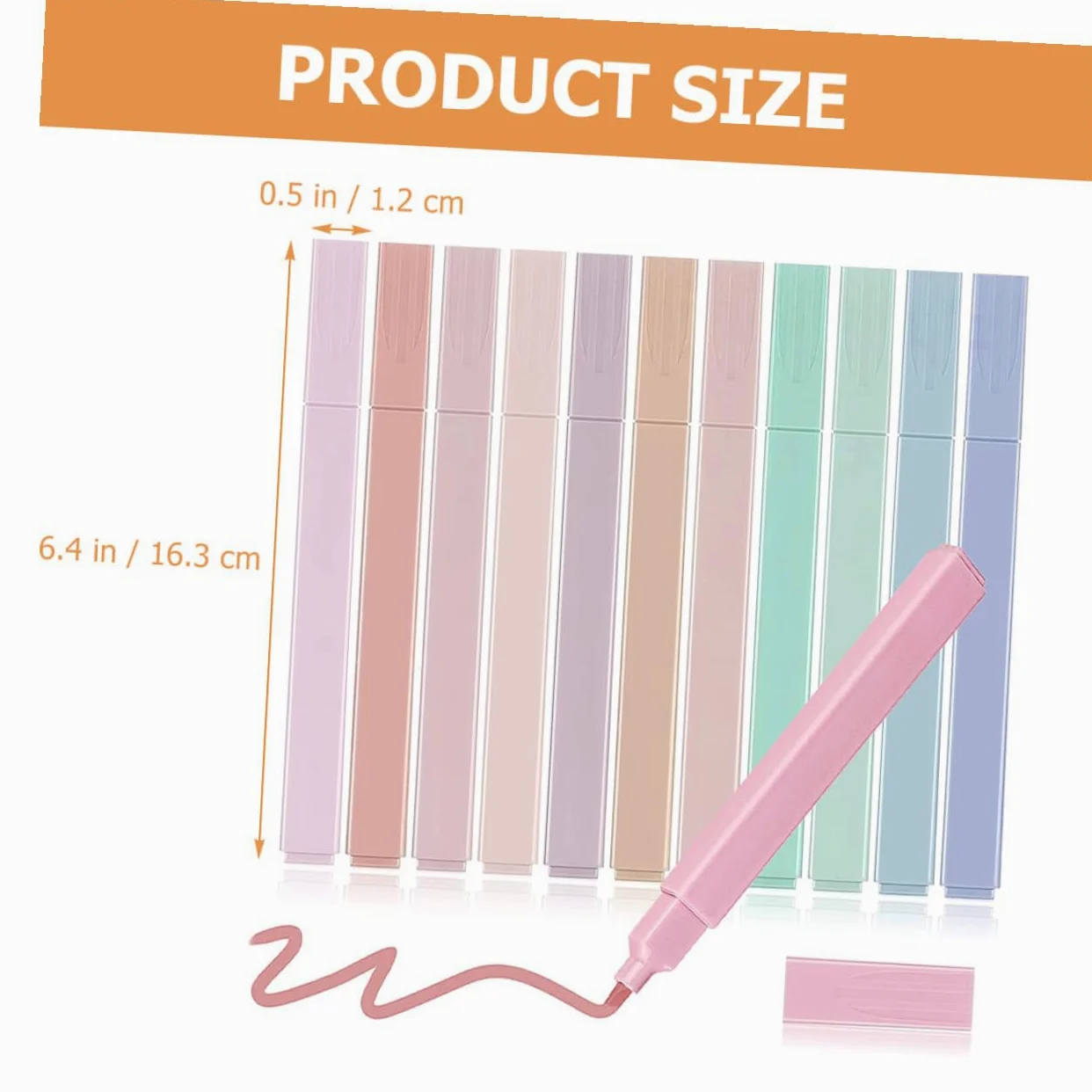 EXCEART 24pezzi Evidenziatori Portatili Doppia Estremità Di Penne Colorate Per Scrapbooking Uso Domestico e Scolastico Pigmenti Base d Acqua Duraturi e Colorati