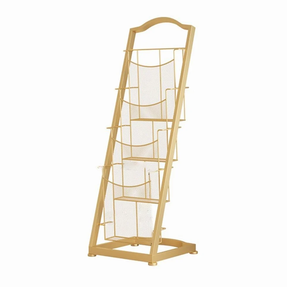 Portariviste Pavimento in Ferro Supporto per giornali Supporto informativo Brochure Supporto singolo Espositore Scaffale per libri e giornali Supporto per letteratura