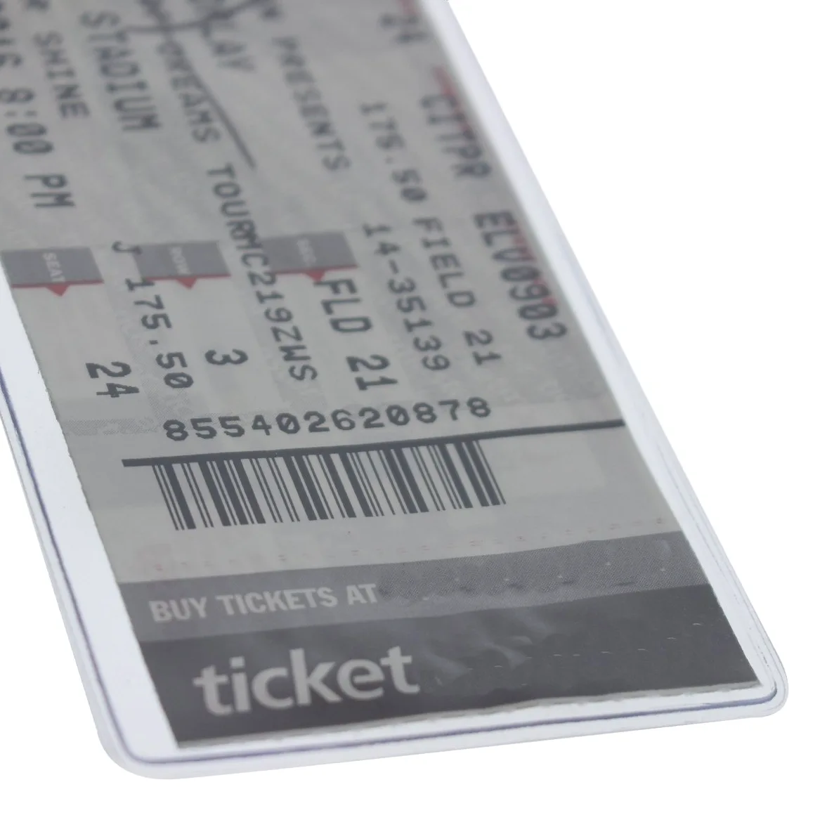 Specialist ID - Porta biglietti in plastica trasparente da 2,5 x 20,3 x 12,7 cm, compatibile con Ticketmaster 25 Pack Clear