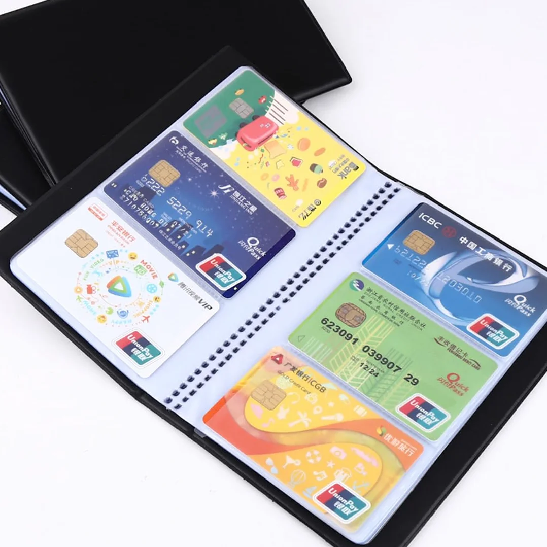 JEYORZY Porta Biglietti Trasparente per 60 carte Porta Carta di Credito