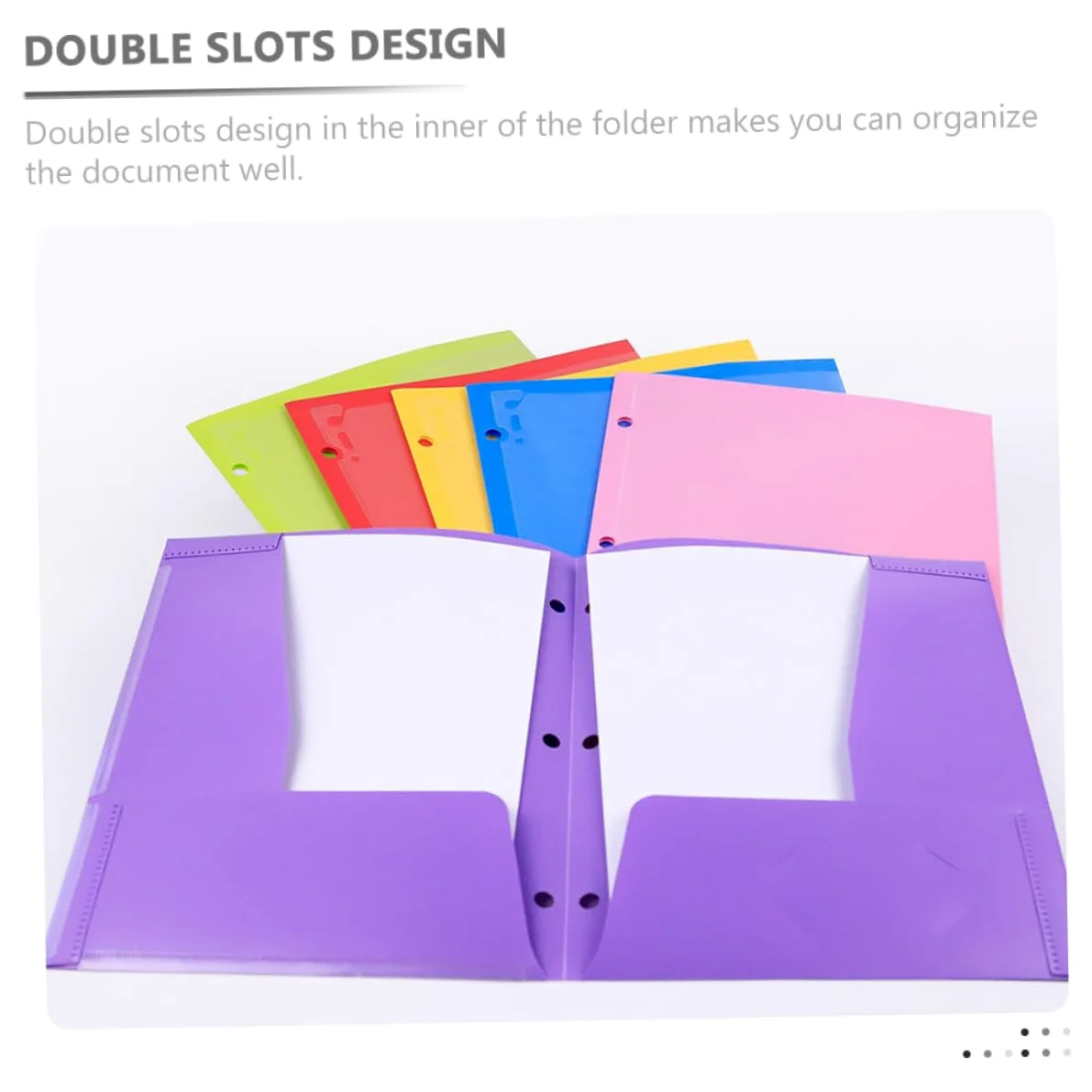 Cartelle Portadocumenti A4 a Doppia Tasca Pp 6 Pezzi | Design a Doppia Fessura, per Menu e Fogli D'ufficio, per Smistare e Conservare Documenti Colore Casuale