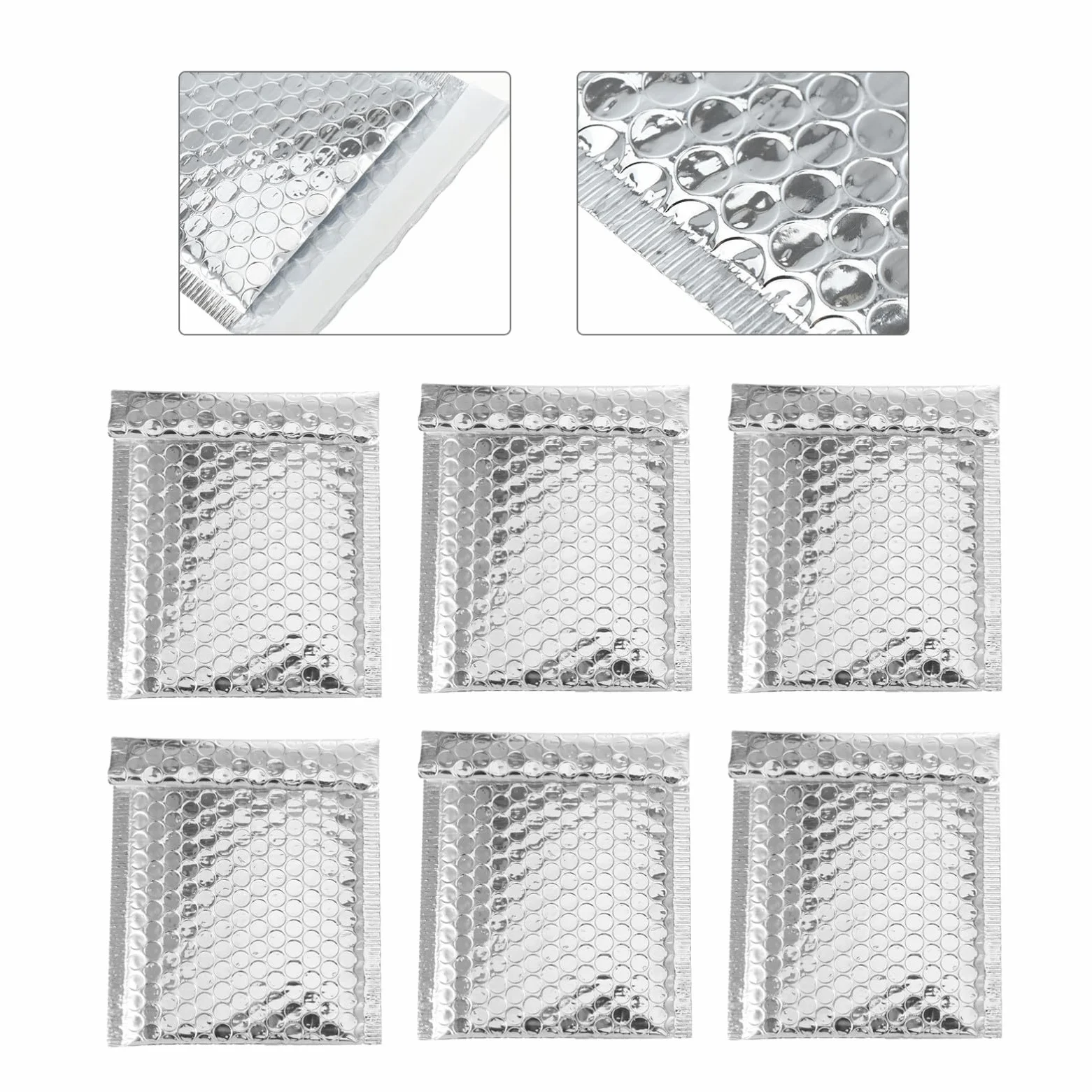 ibasenice Buste Imbottite Leggere Autoadesive 100 Argento in e Laminato Piccoli per Spedizioni di Accessori Uffici e Negozi