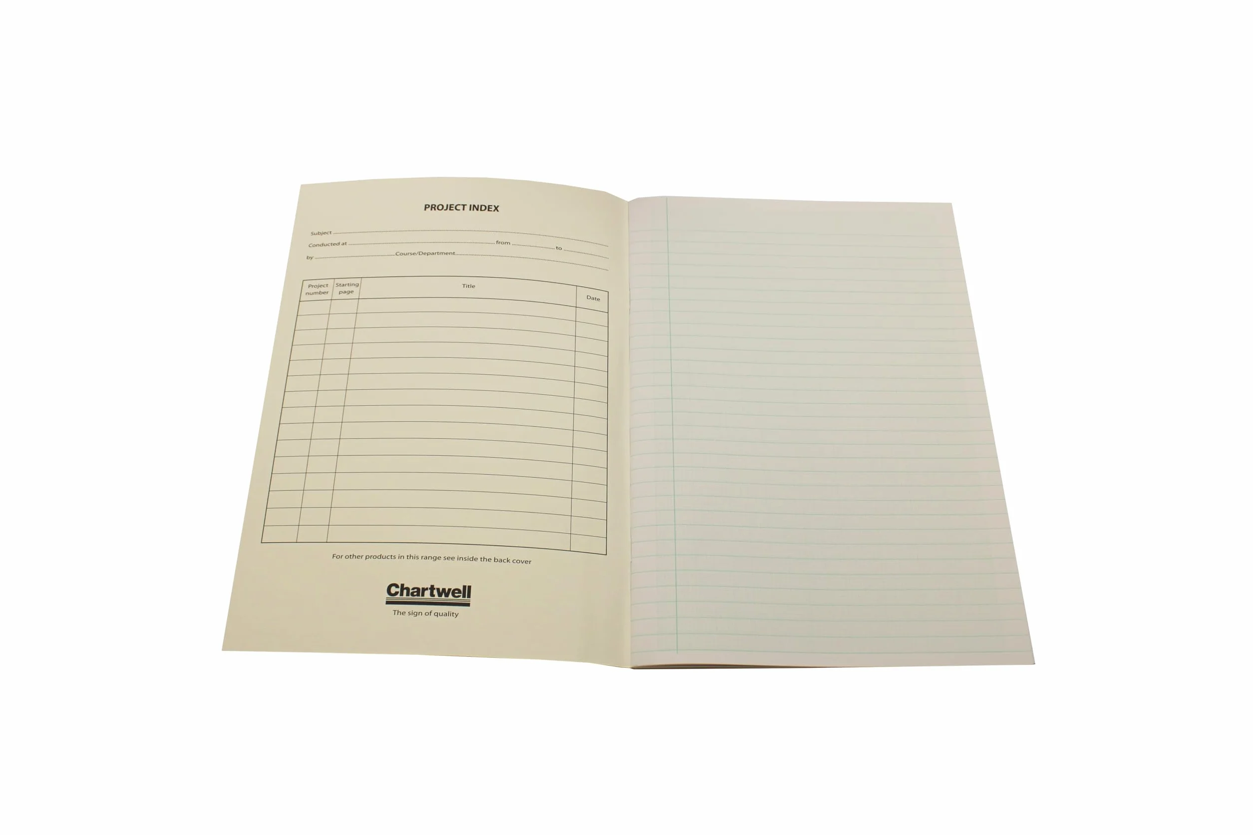 Chartwell quaderno da laboratorio formato A4 morbida Blue