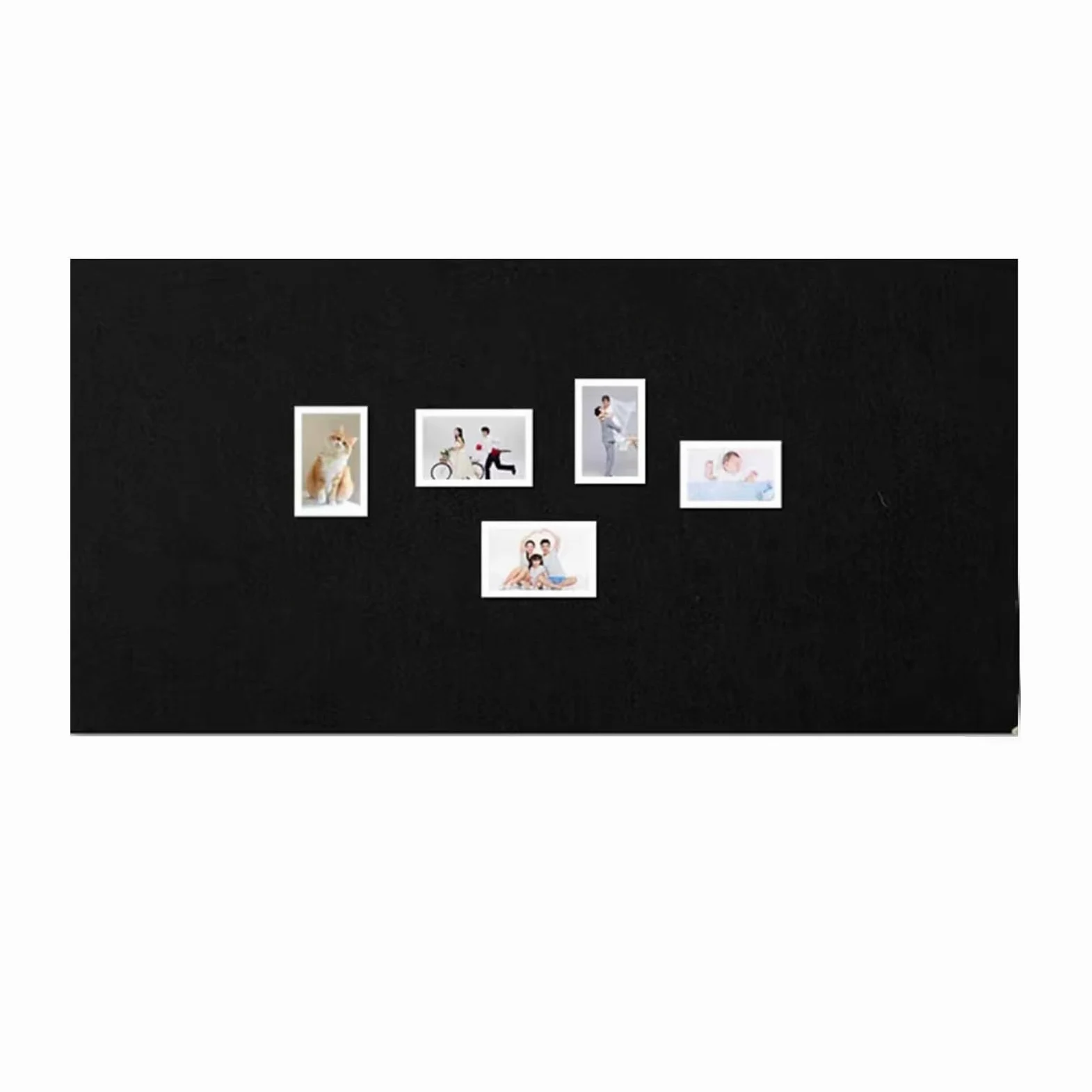 Bacheca in feltro, 60 x 120 cm, bacheca con puntine, bacheca decorativa per ufficio e camera da letto, grigio chiaro