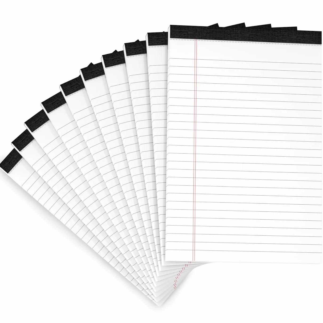 Blocchi Legali 12,7 x 20,3 cm Righe Strette 30 Fogli Bianco Carta 80 g/m² Confezione da 10