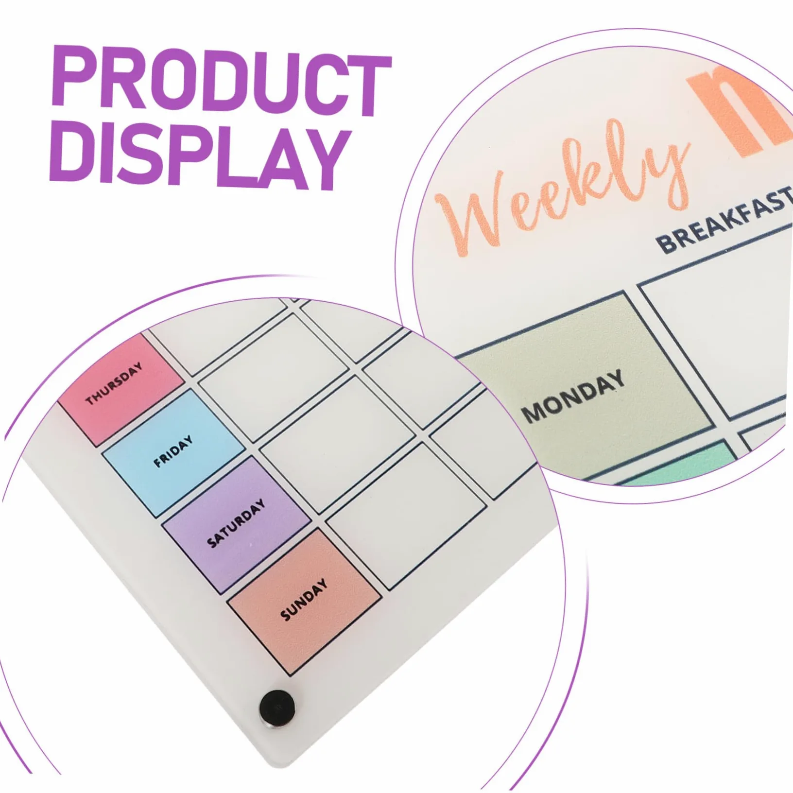 Housoutil Planner Magnetico Per Frigorifero Planner Settimanale Riutilizzabile Superficie Cancellabile Design Elegante Per Organizzazione Casa e Ufficio