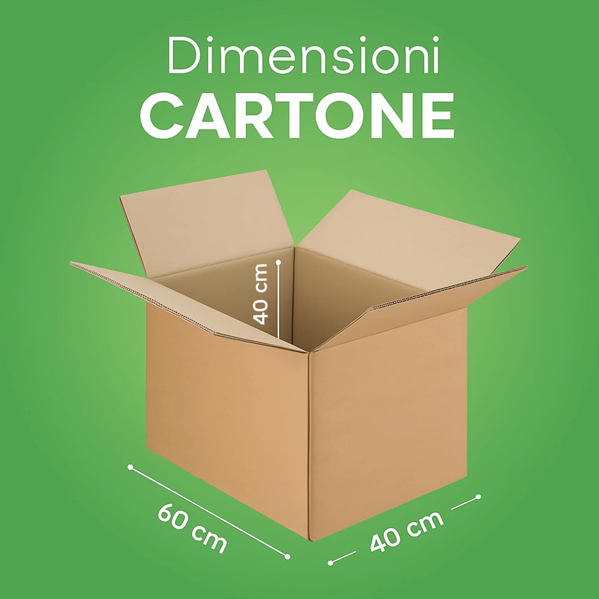 Scatole Trasloco 60X40X40 a Doppia Onda in Cartone Avana, Cartoni per Traslochi e Spedizione Made in Italy