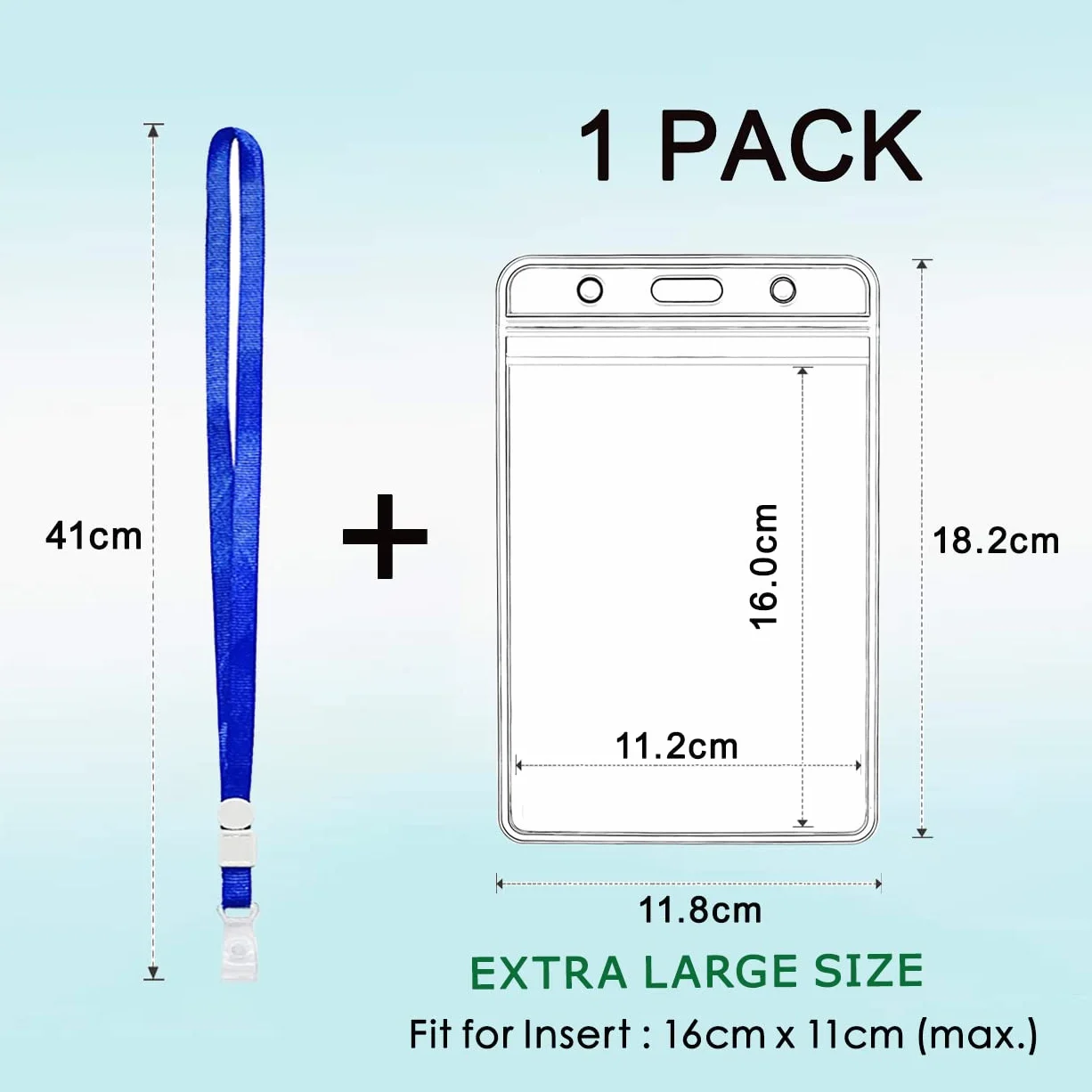 Porta Badges A6 Trasparente Plastica 11x16cm 10 pz Impermeabile PVC Grande Misura