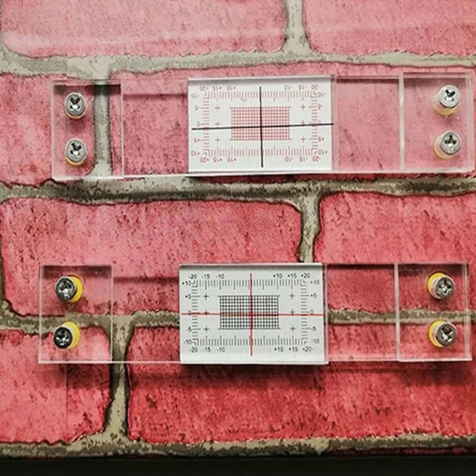 Monitor per fessure in acrilico 3 pezzi, strumento manuale di misurazione crepe, registrazione sorveglianza