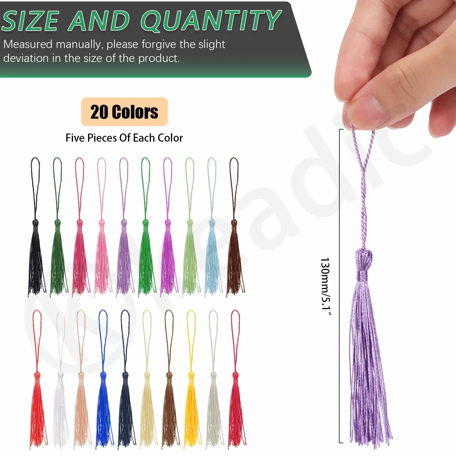 Mini Nappine Multicolore Morbide 13 cm per Creazione Gioielli Fai da Te - 100 Pezzi