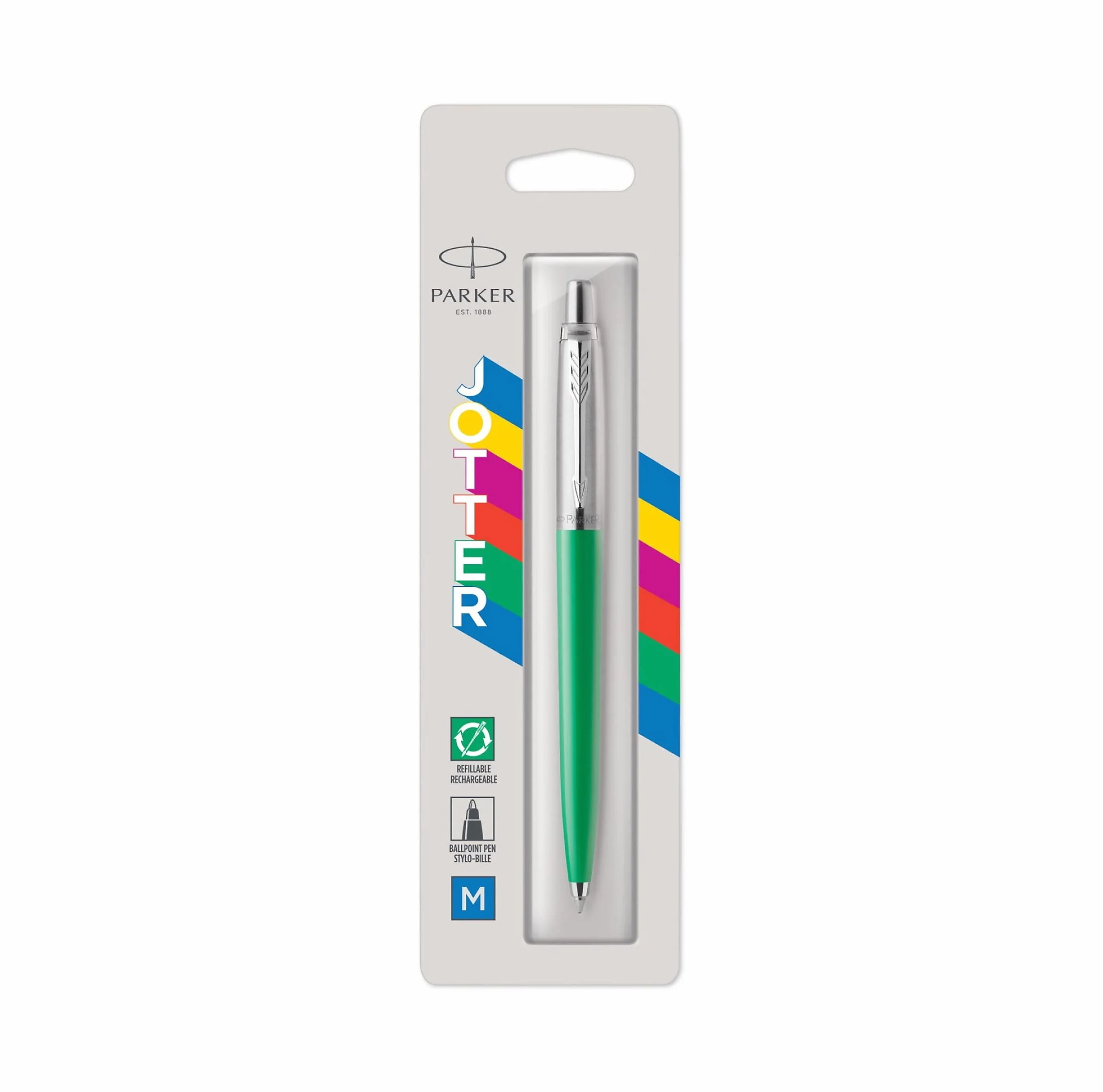 Parker Jotter Originals Penna a Sfera Verde Classico Punta Media Inchiostro Blu