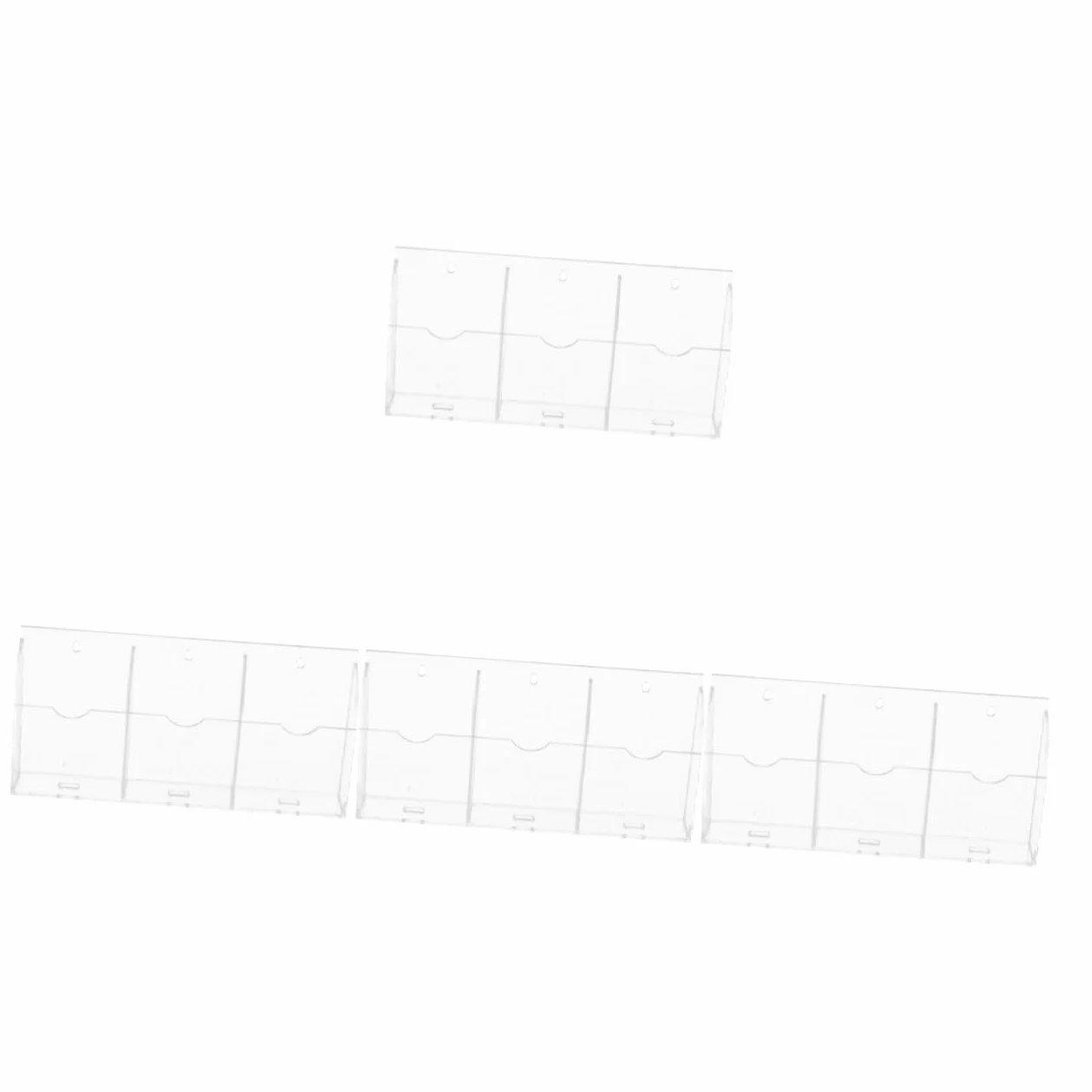 MAGICLULU 4 Pz Supporto di ricarica per smartphone da parete in acrilico a 3 slot custodia per telefono impermeabile magnetico presa wall organizer portatelecomando rack porta telecomando