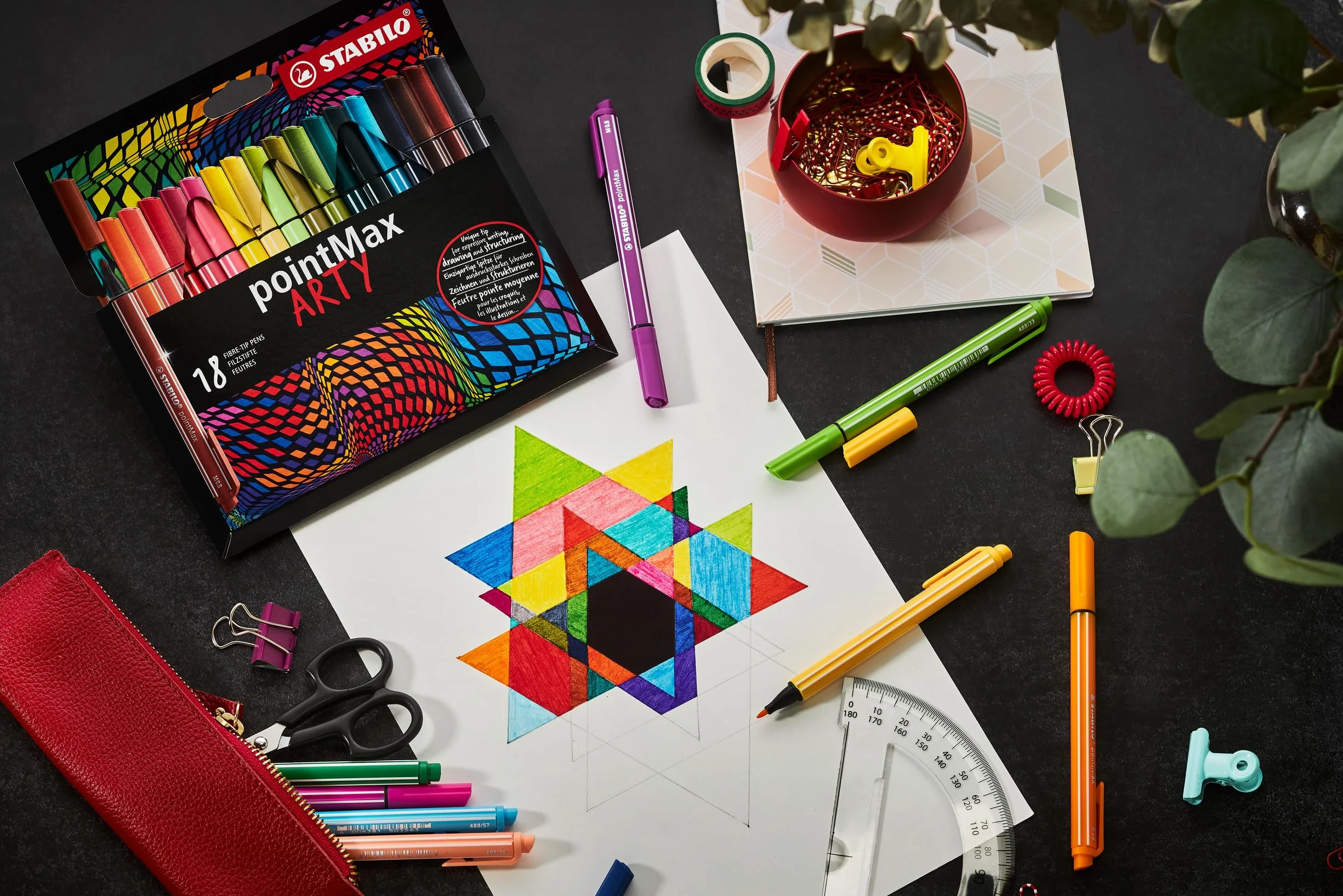 STABILO - Fineliner Premium - pointMax | Confezione da 32 pezzi, colori assortiti