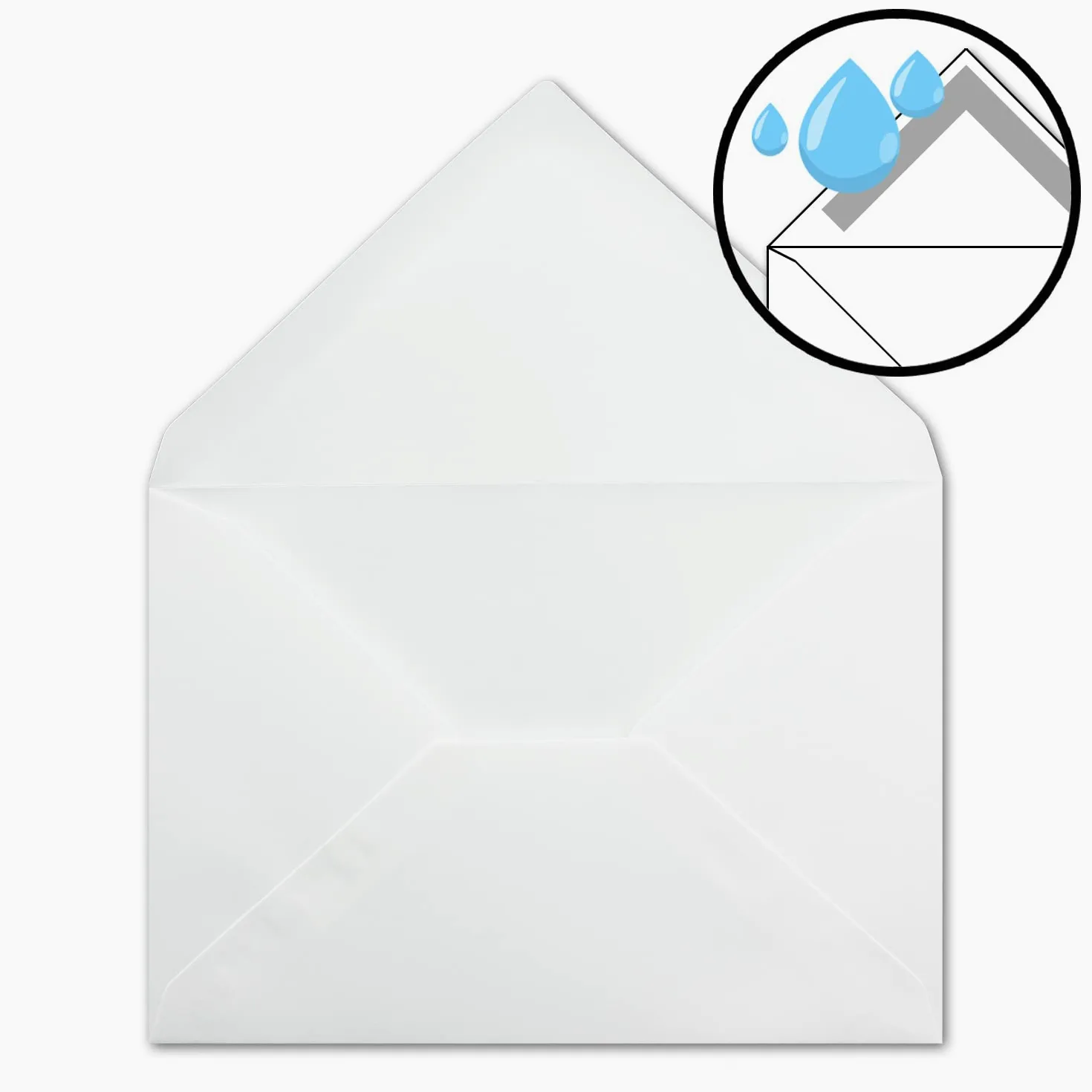 1000 buste per lettere, formato DIN C5, 16,1 x 22,8 cm, con chiusura a umido, 90 grammi per m², superficie liscia e opaca con piacevole al tatto