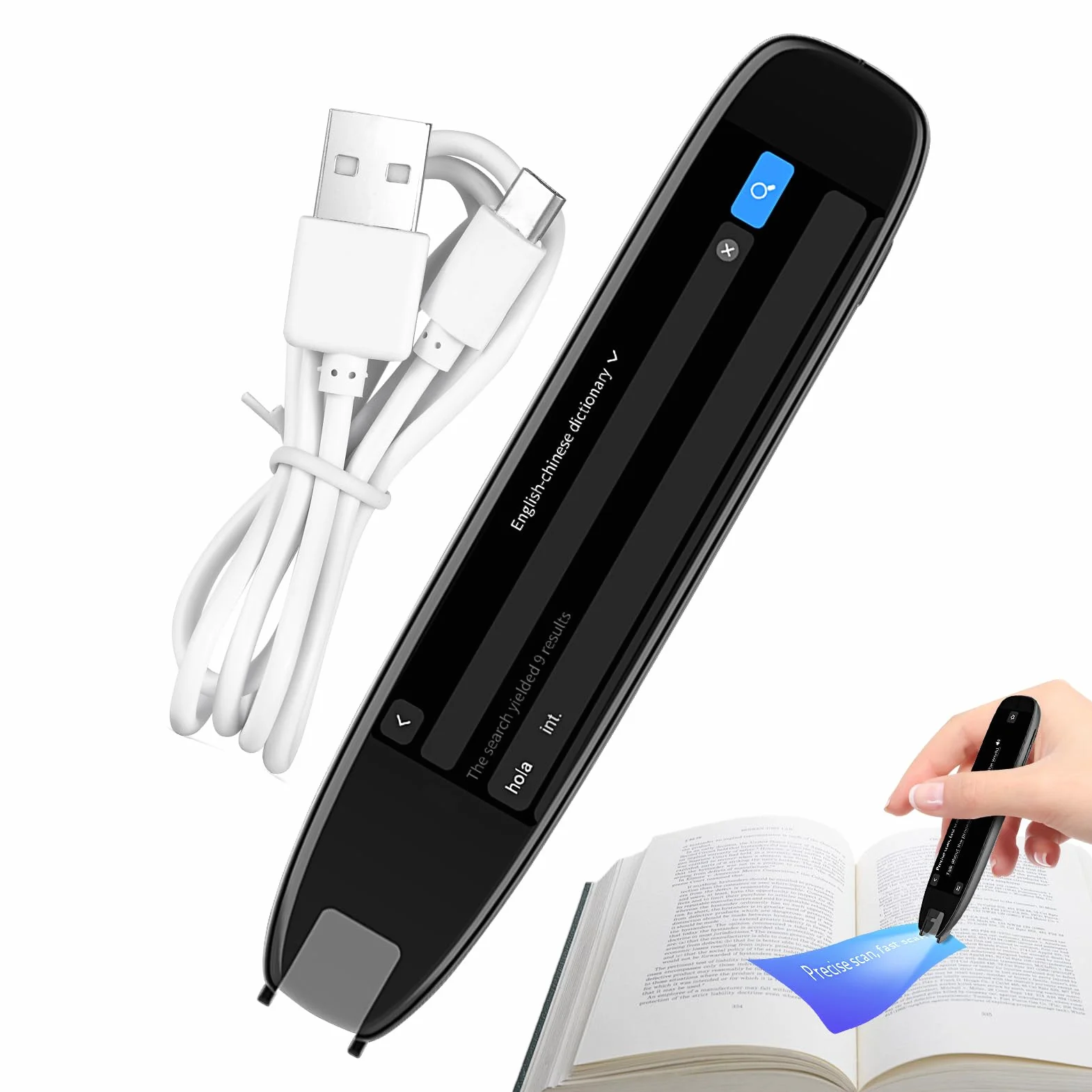 Penna Traduttore Traduzione in 142 Lingue Penna Traduttore Touch Screen con | Touchscreen Scanner Voce Dizionari Elettronici 142 Lingue per Studenti Uomini Donne