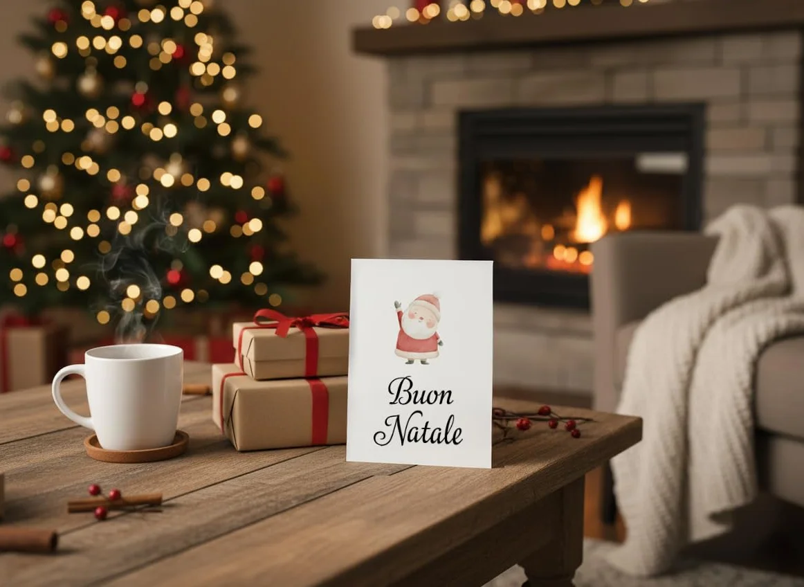 Biglietti di Natale in Italiano A6 con Buste Bianche – Set di 30 per Auguri Festivi