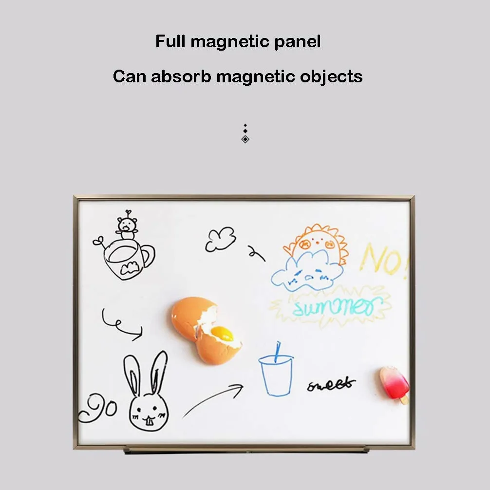 Lavagna Magnetica cancellabile a Secco su Un Lato, Struttura in Metallo, Facile da Scrivere e Cancellare per presentazioni di riunioni in Ufficio (45X30 cm)