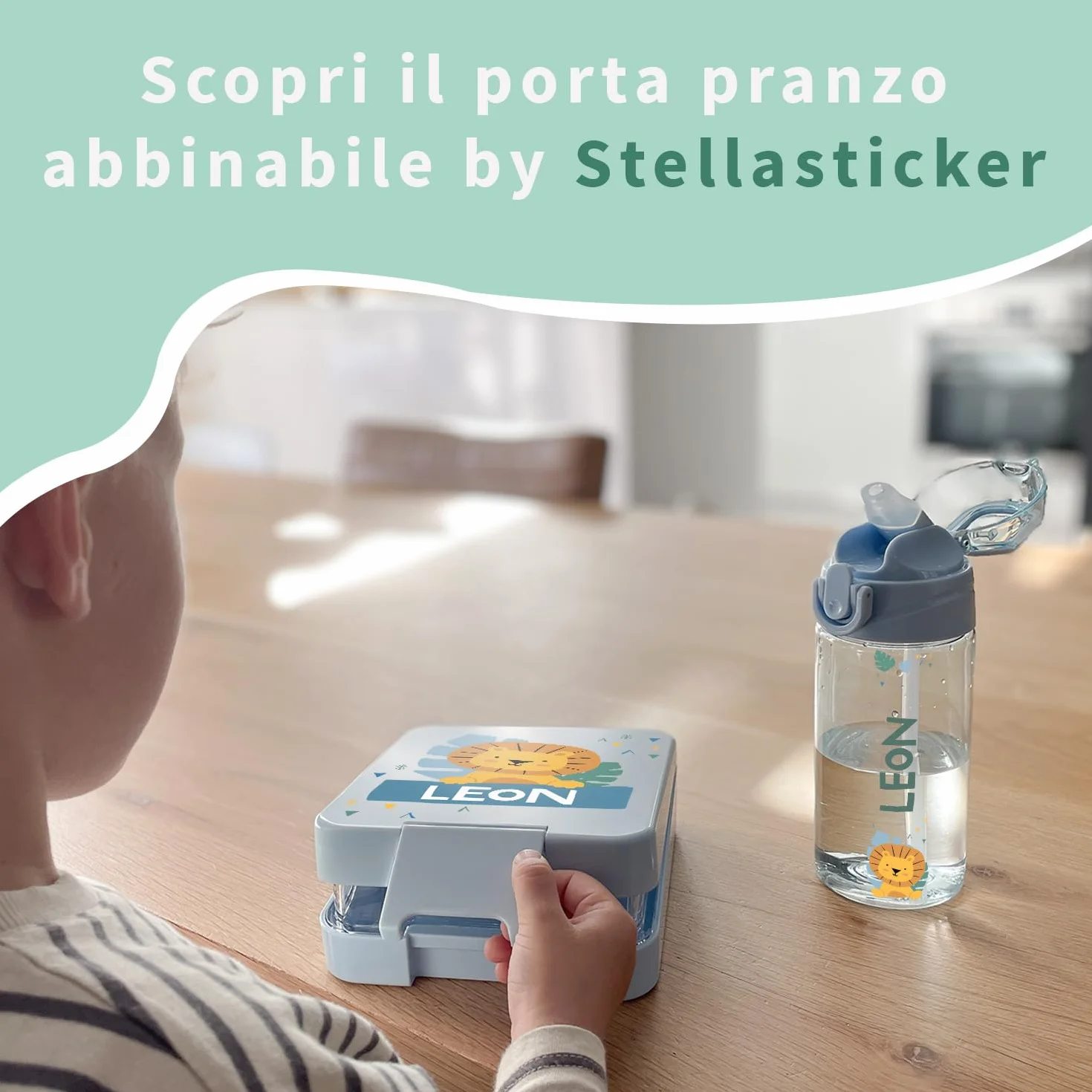 Borraccia Personalizzata per Bambini 450 ml Rosa Antico Senza BPA Lavabile in Lavastoviglie