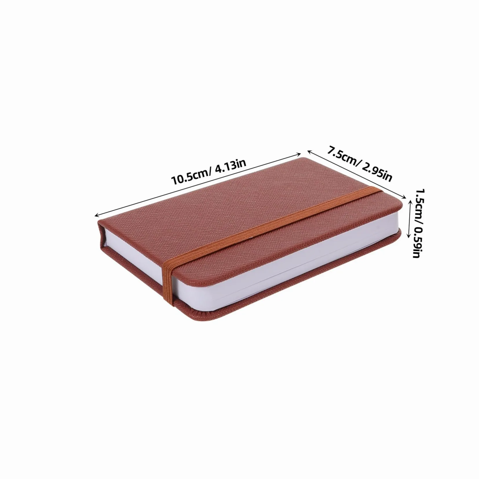 Mobestech Taccuino Tascabile A7 in Pelle Pu, 10 Pezzi, Marrone, Notes | Carta Resistente alle Sbavature, Struttura Robusta, Formato Mini, per Lavoro e Casa, Elegante