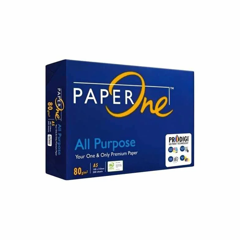 Paperone All Purpose - Carta bianca Formato A5-21x14,8cm 80gr - Ideale per ricette mediche (Pack 10 risme)