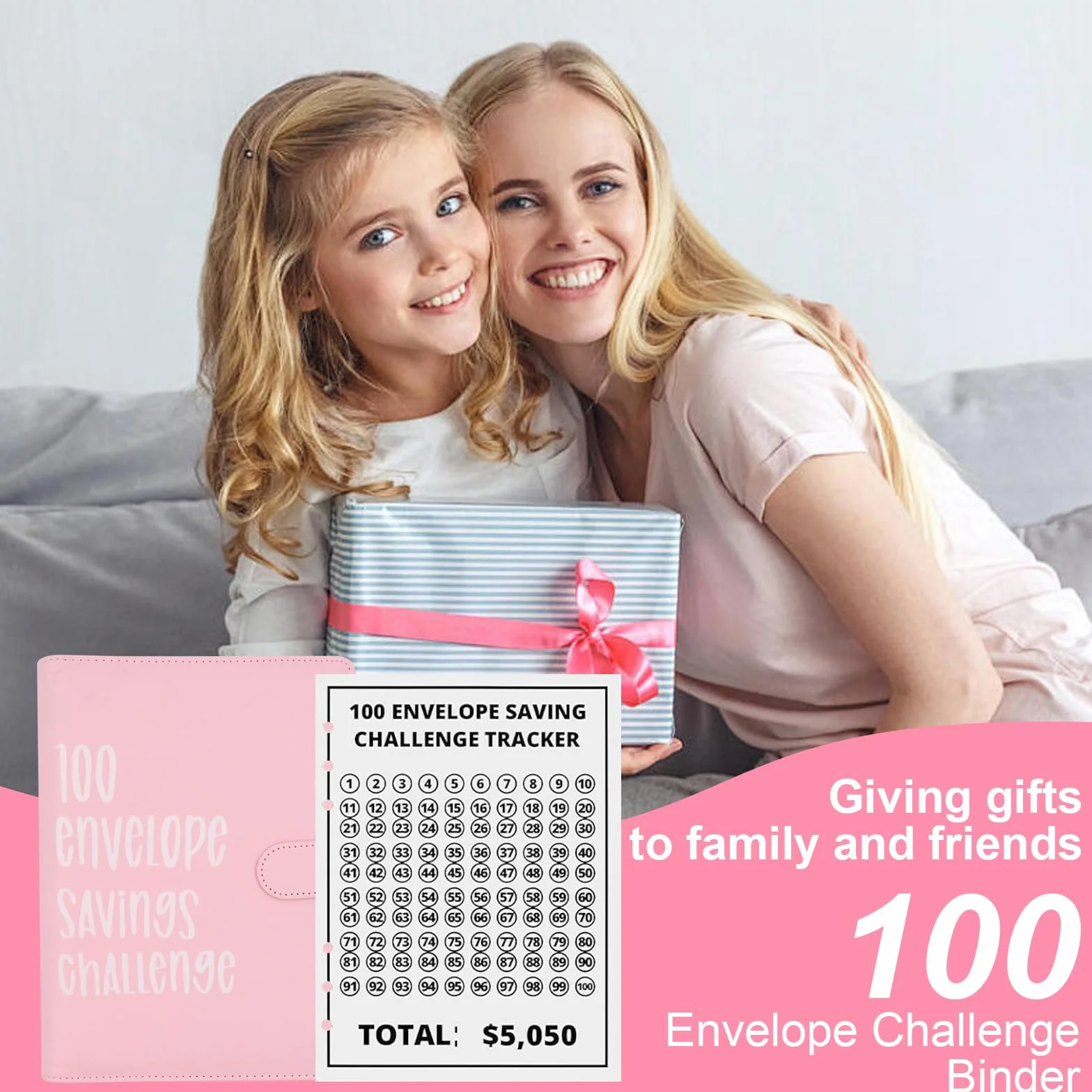 Bilancio Planner Tedesco A5 con Buste, Sfida Risparmio 5050 €, Envelope Saving Challenge