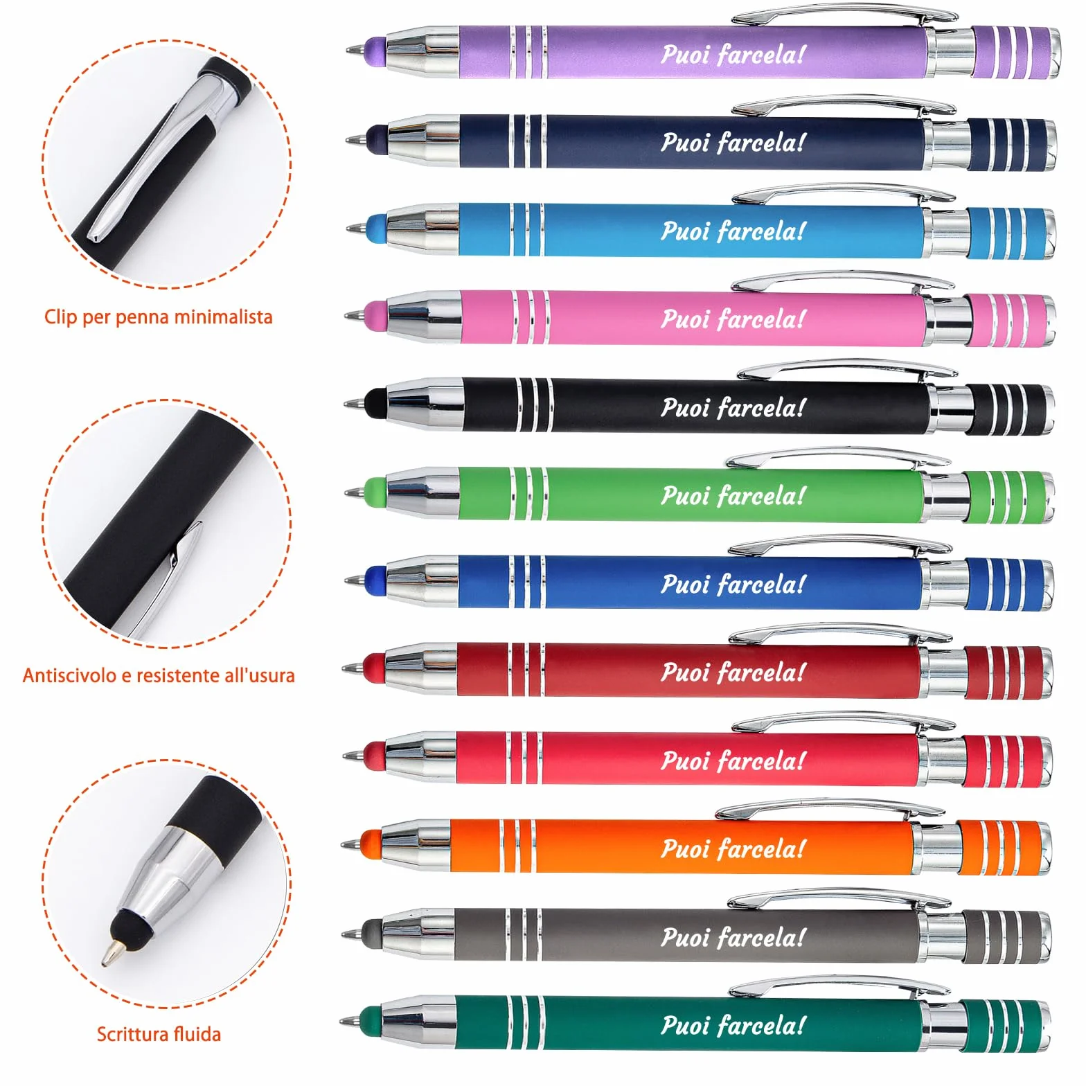Penna a sfera personalizzata personalizzata con nome penna stilografica Penna a sfera personalizzata Office Business Stylus Compleanno Laurea, Penne a sfera con inchiostro nero - 96Pezzi