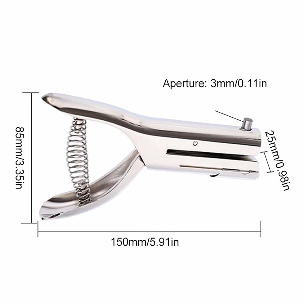 DONGKER Perforatore Foro Singolo,3mm Punzonatrice Portatile per Carta Punzonatore Manuale per Ufficio Scuola Finitura Carta