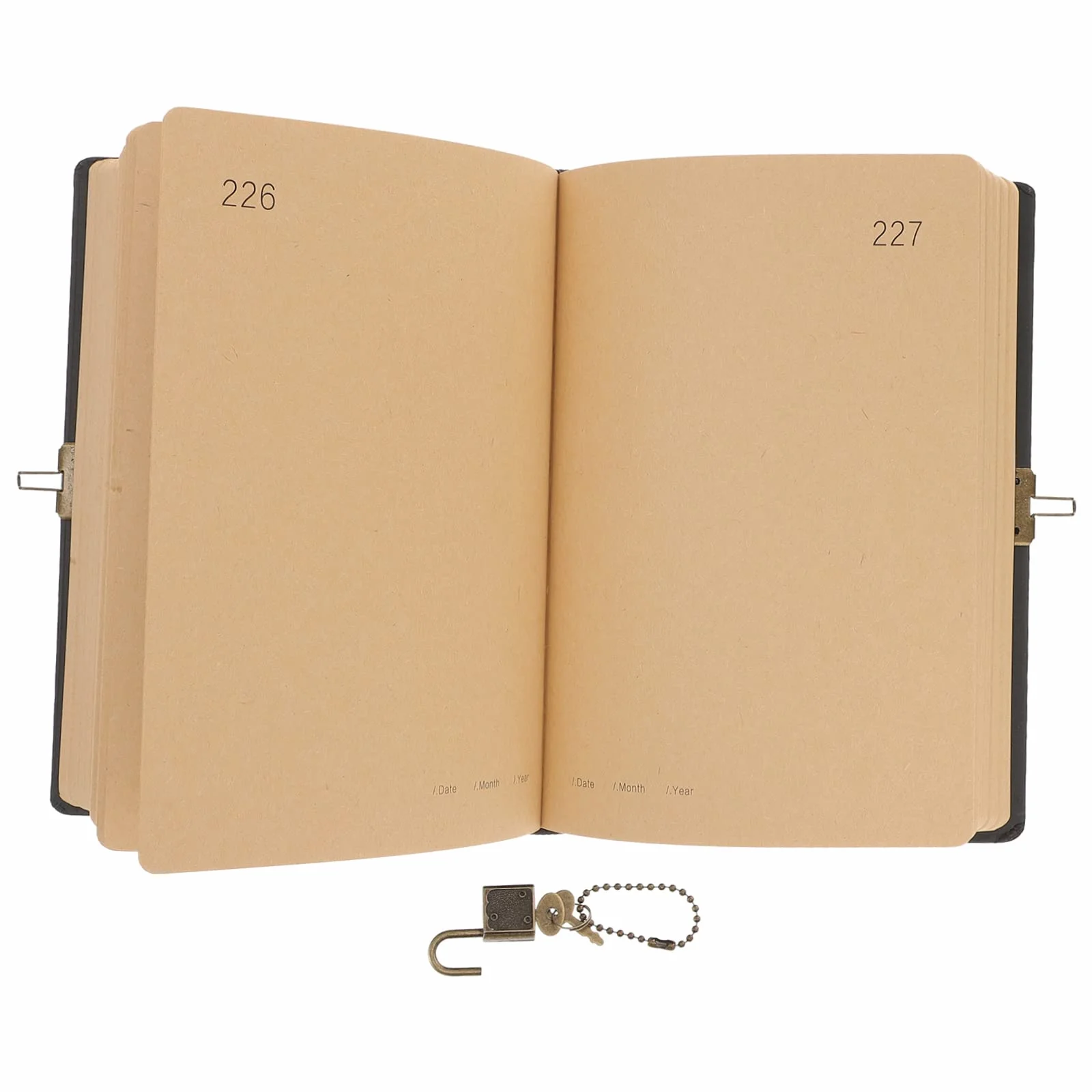 Quaderno con Lucchetto, Diario Personale da 365 Giorni, Portatile, in Carta, per Scuola, Ufficio, Pensieri e Schizzi Stile Casuale