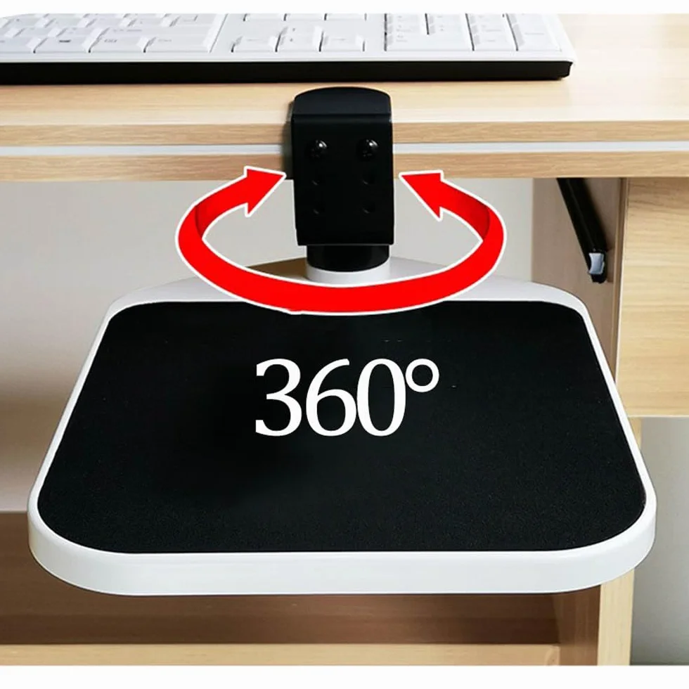 Vassoio Per Mouse Morsetto Sotto La Scrivania, Piattaforma Del Mouse Con Morsetto Estraibile Ergonomico Vassoio Per Mouse Estendibile Estraibile