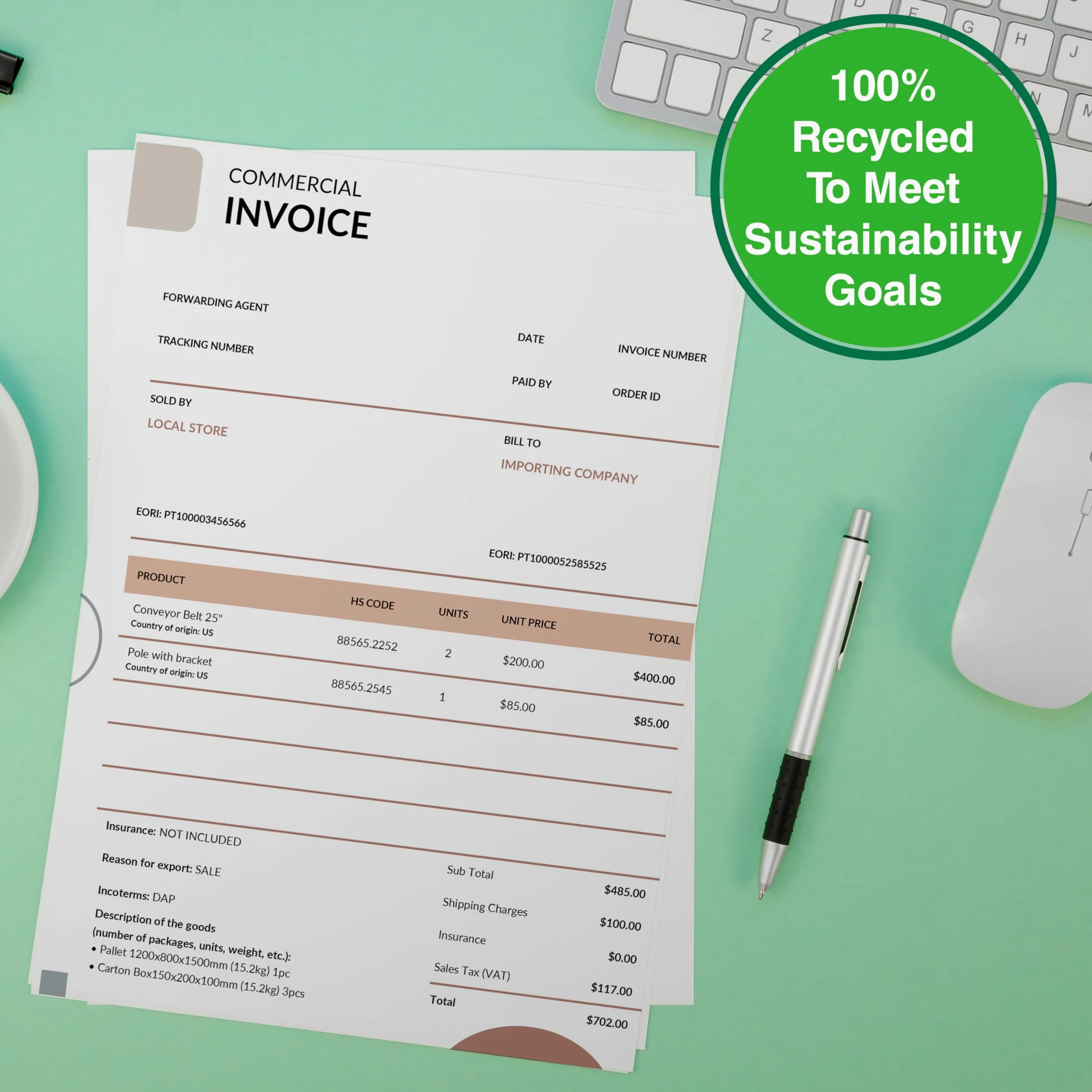 Printworks - Carta multiuso 100% riciclata 3 Reams: 1200 Sheets bianco