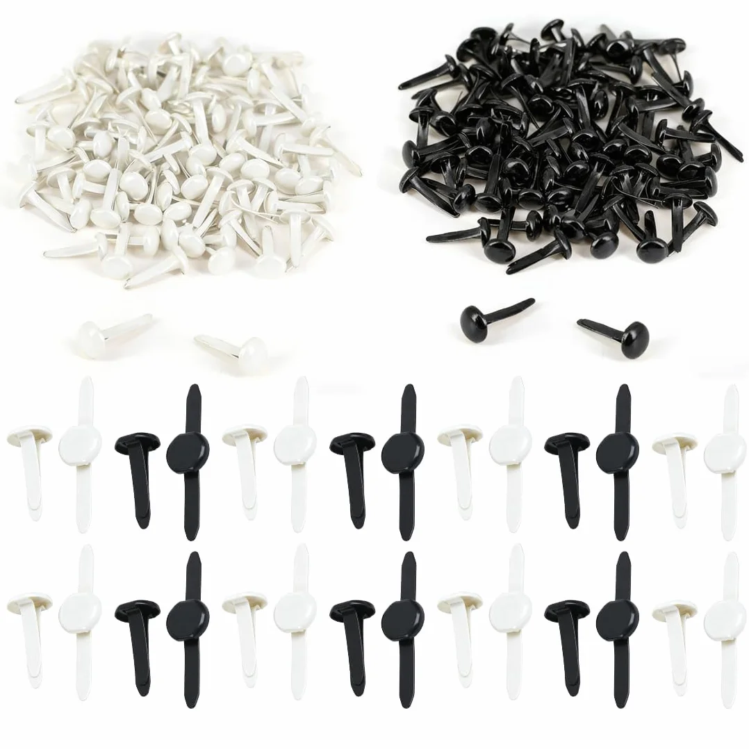 Fermacampioni Piccoli 200 Pezzi 8x15mm Metallo Scrapbooking Artigianato