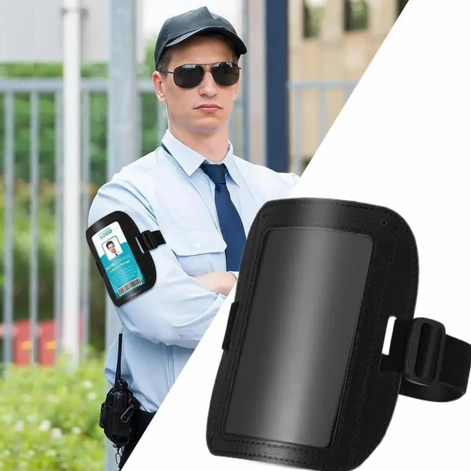 10 porta badge, in pelle PU, per documenti, badge, regolabile, impermeabile, porta skipass orizzontale, per studenti, carte di credito