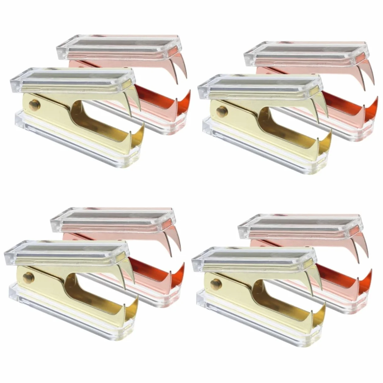 Gadpiparty 4 Set Levapunti Attrezzo Mini Ufficio Dispositivi Di Rimozione Della Cucitrice Portatile Utile Estrattore Di Punti Metallici Alzachiodi Portatile Metallo 2 Pezzi * 4